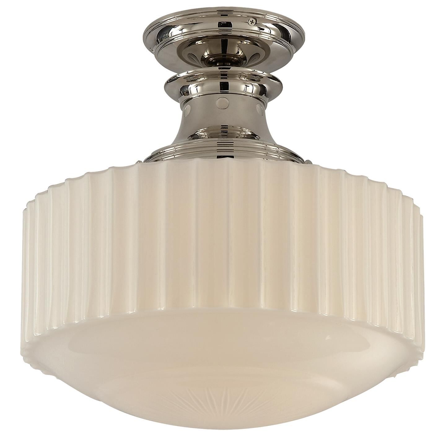 Thomas O'Brien Milton Road 14 Inch 1 Light Semi Flush Mount by Visual Comfort Signature Collection