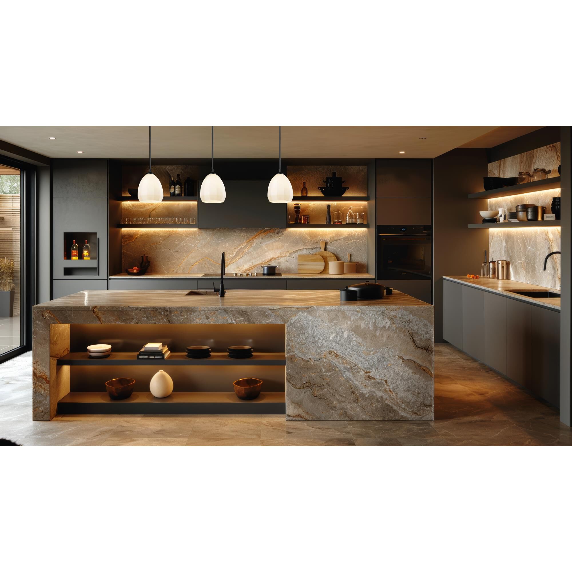 Shown in Matte Black finish and Matte Opal glass and Matte Opal shade