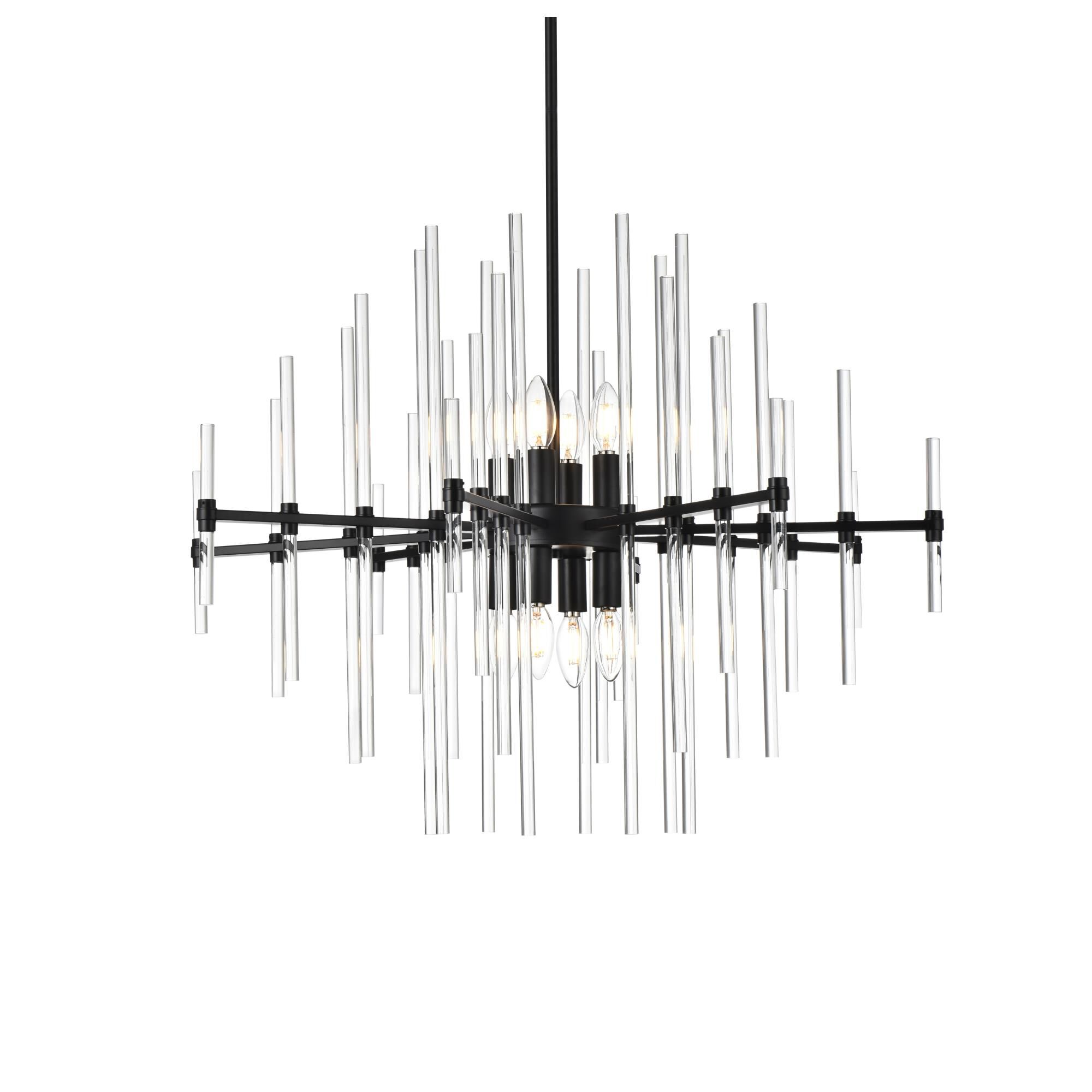 Sienna 31 Inch 8 Light Chandelier by Elegant Lighting
