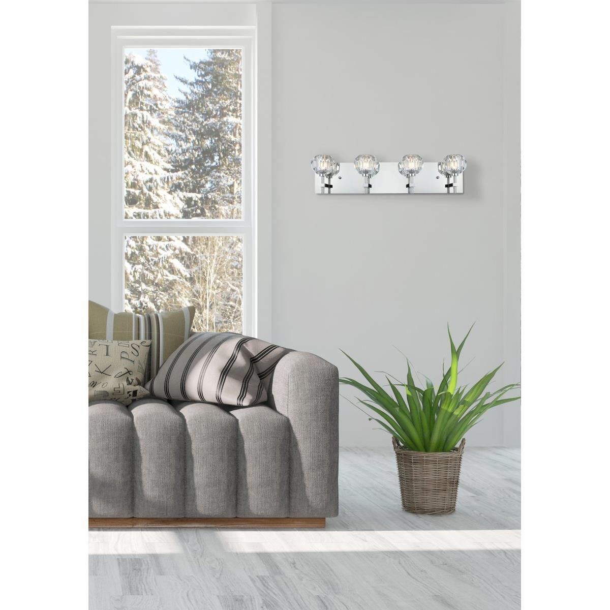 Graham 25 Inch 4 Light LED Bath Vanity Light by Elegant Lighting