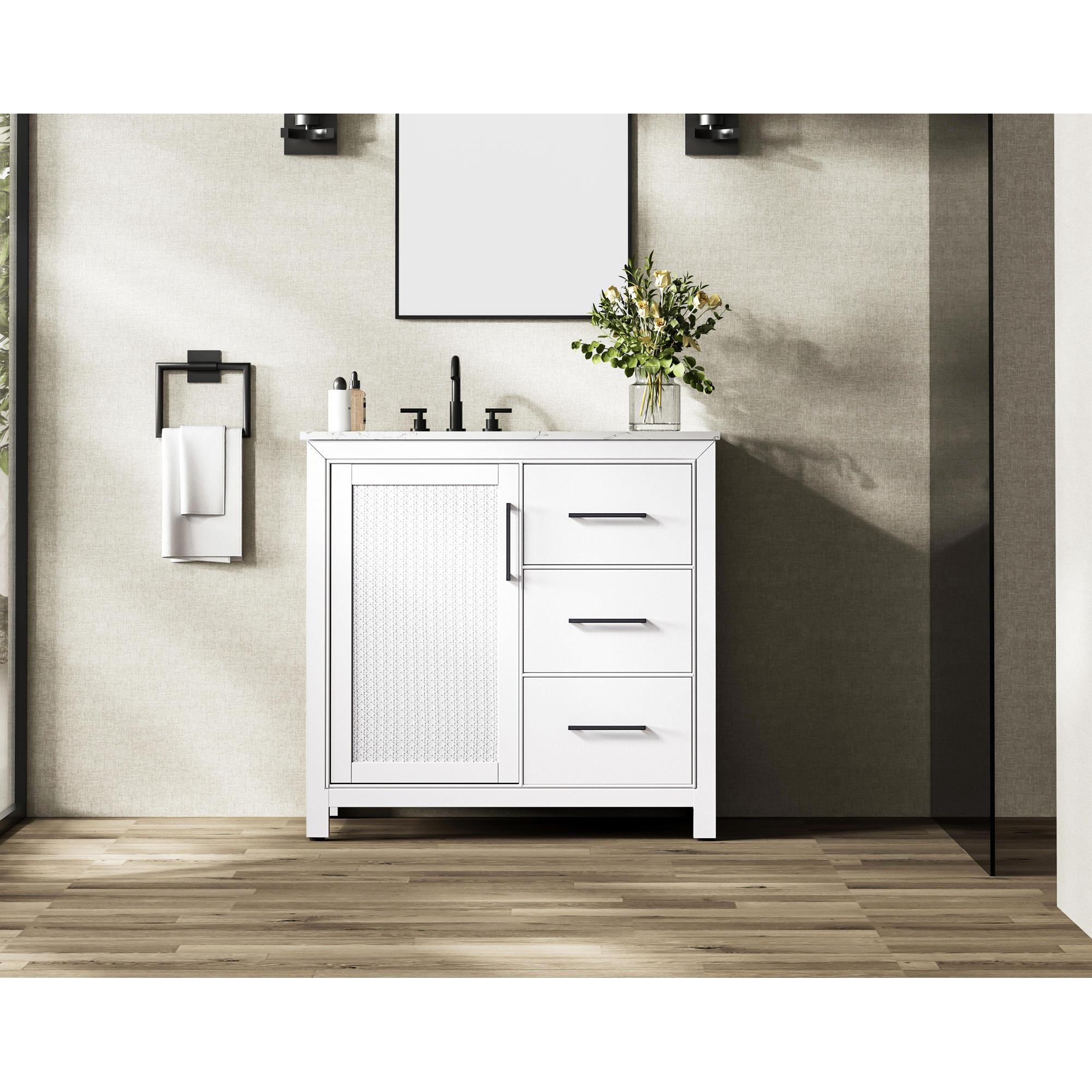 Shown in White finish