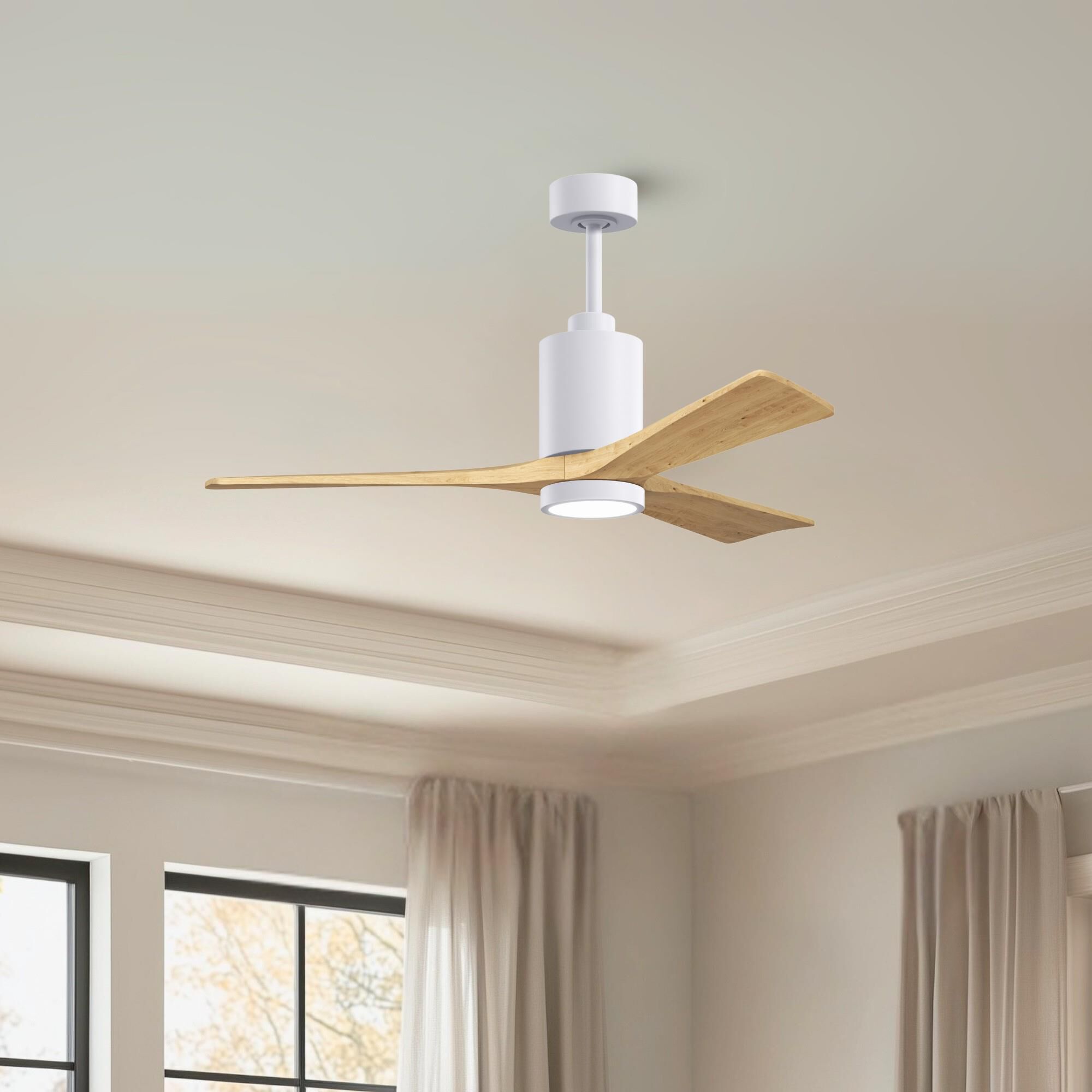 Patricia 52 Inch Ceiling Fan with Light Kit by Matthews Fan Company
