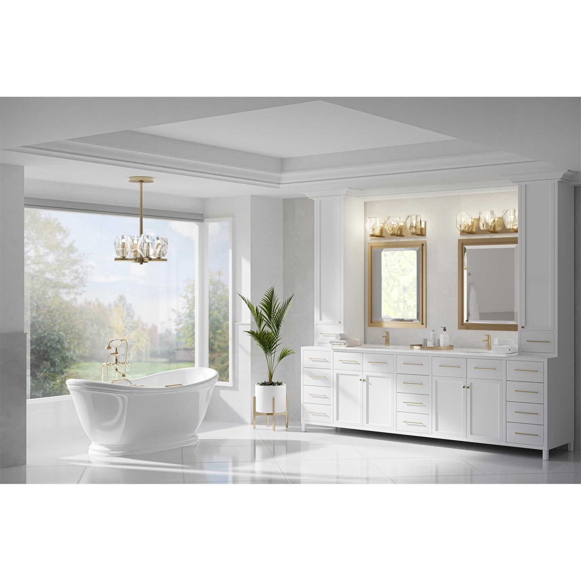 Shown in Modern Brass finish