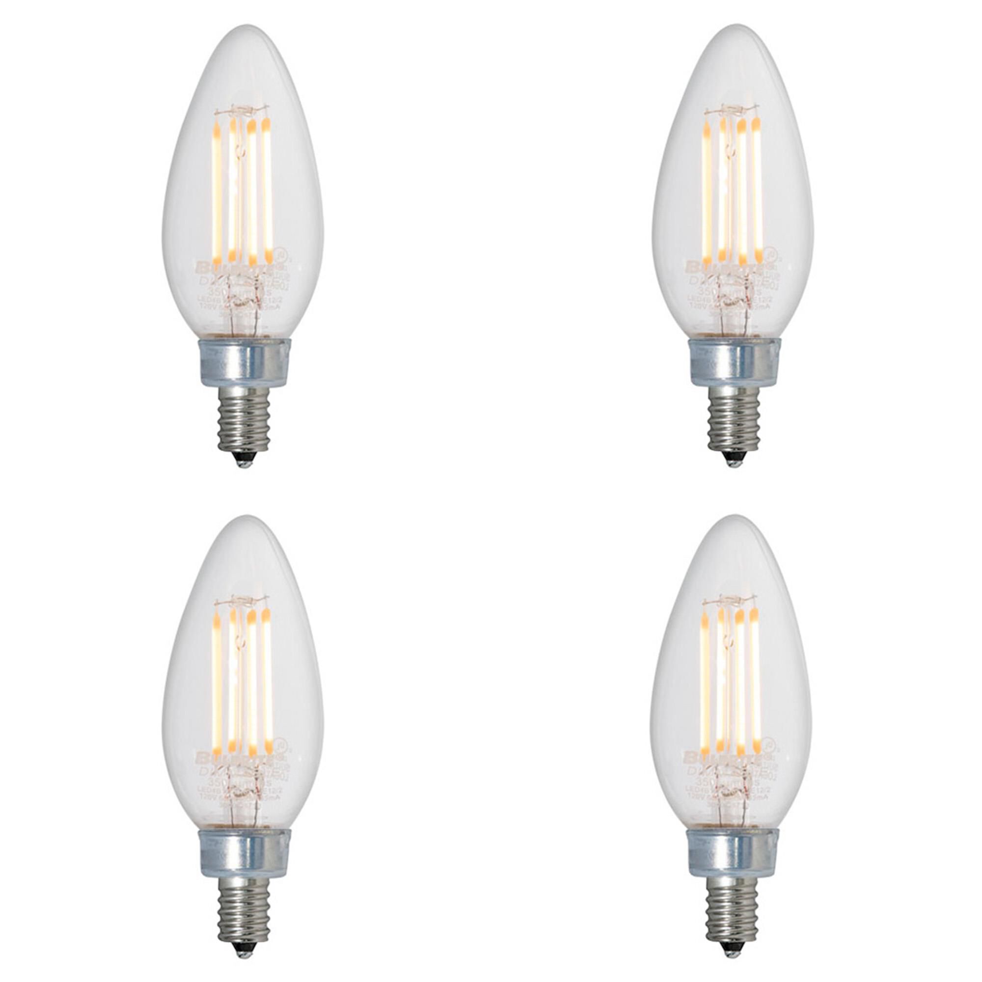 Dimmable 4 Watt 3000K B11 LED Light Bulb 4 Pack,