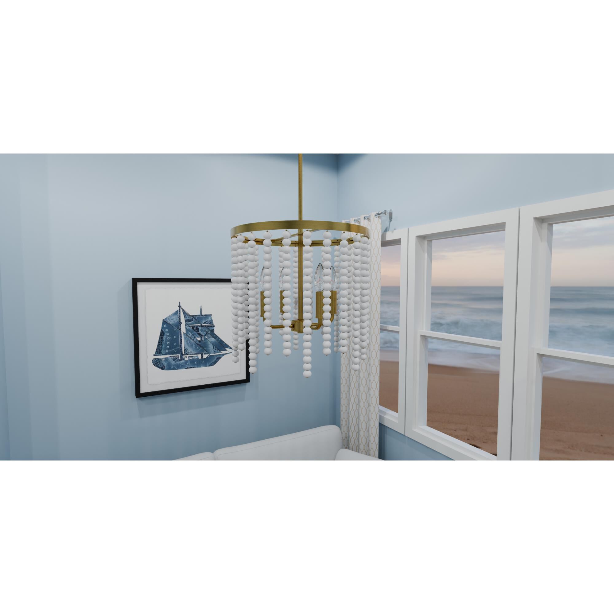 Apelle 15.25 Inch 4 Light Large Pendant by Quoizel