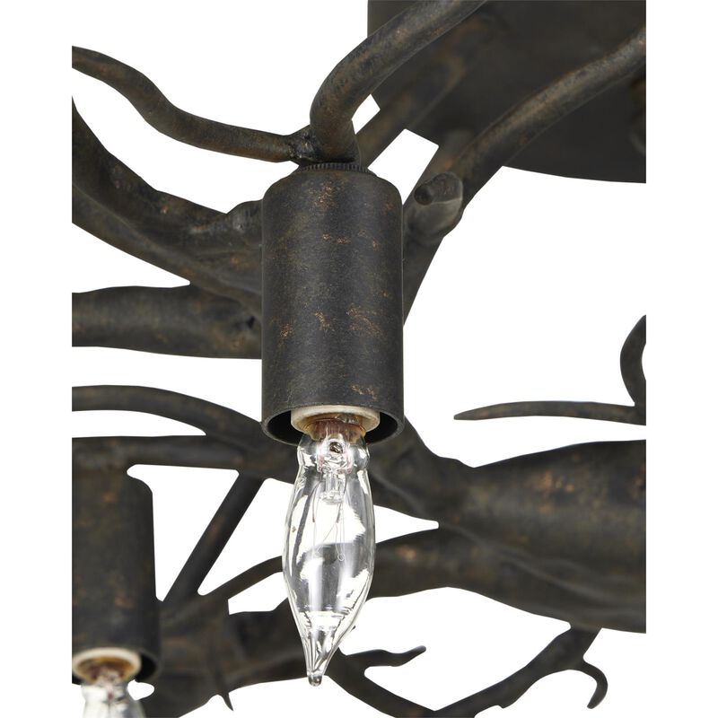 Rainforest 43 Inch 10 Light Semi Flush Mount by Currey and Company