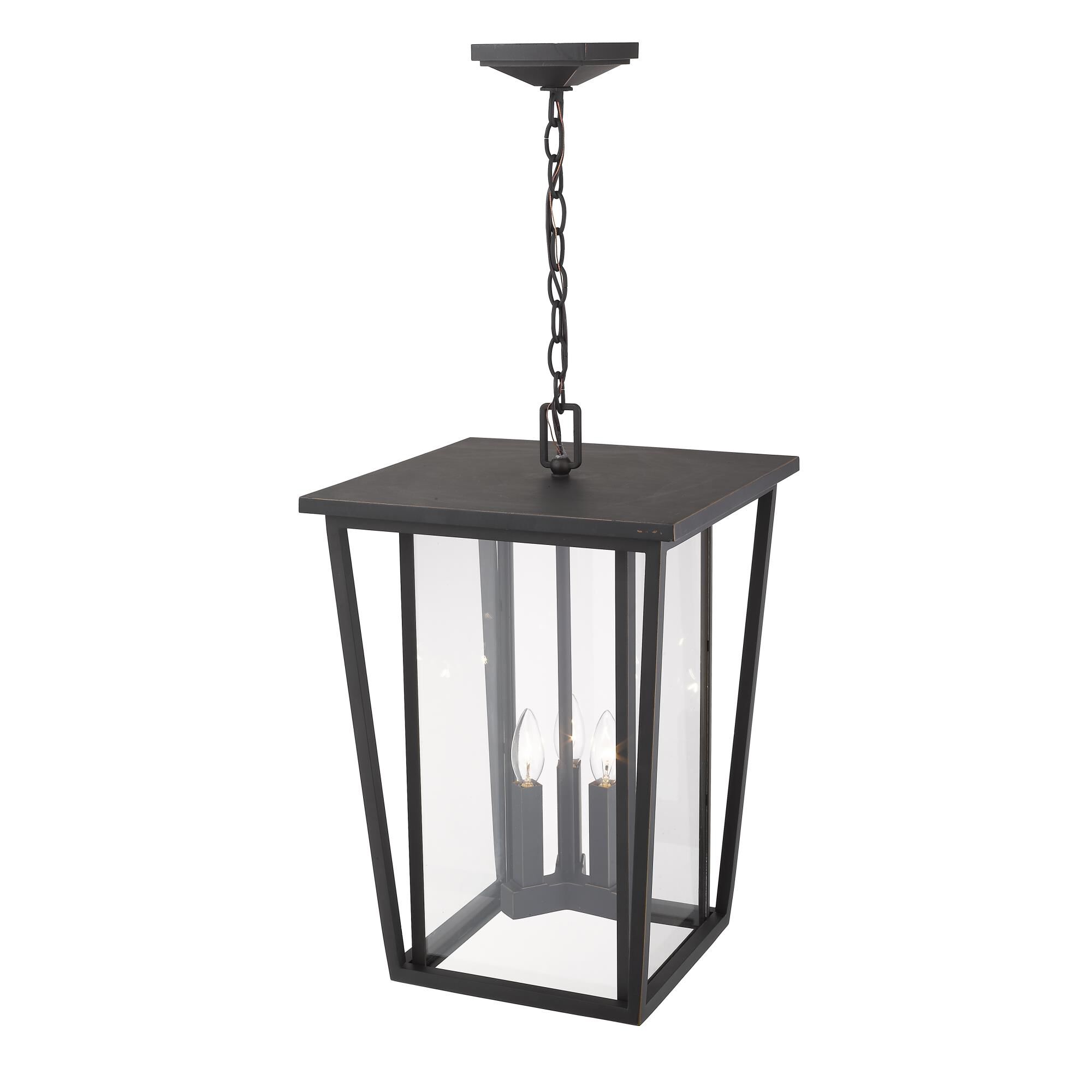Shown in Oil Rubbed Bronze finish and Glass shade