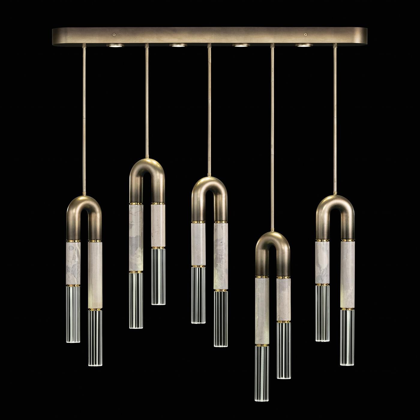 Antonia Linear Suspension Light by Fine Art Handcrafted Lighting