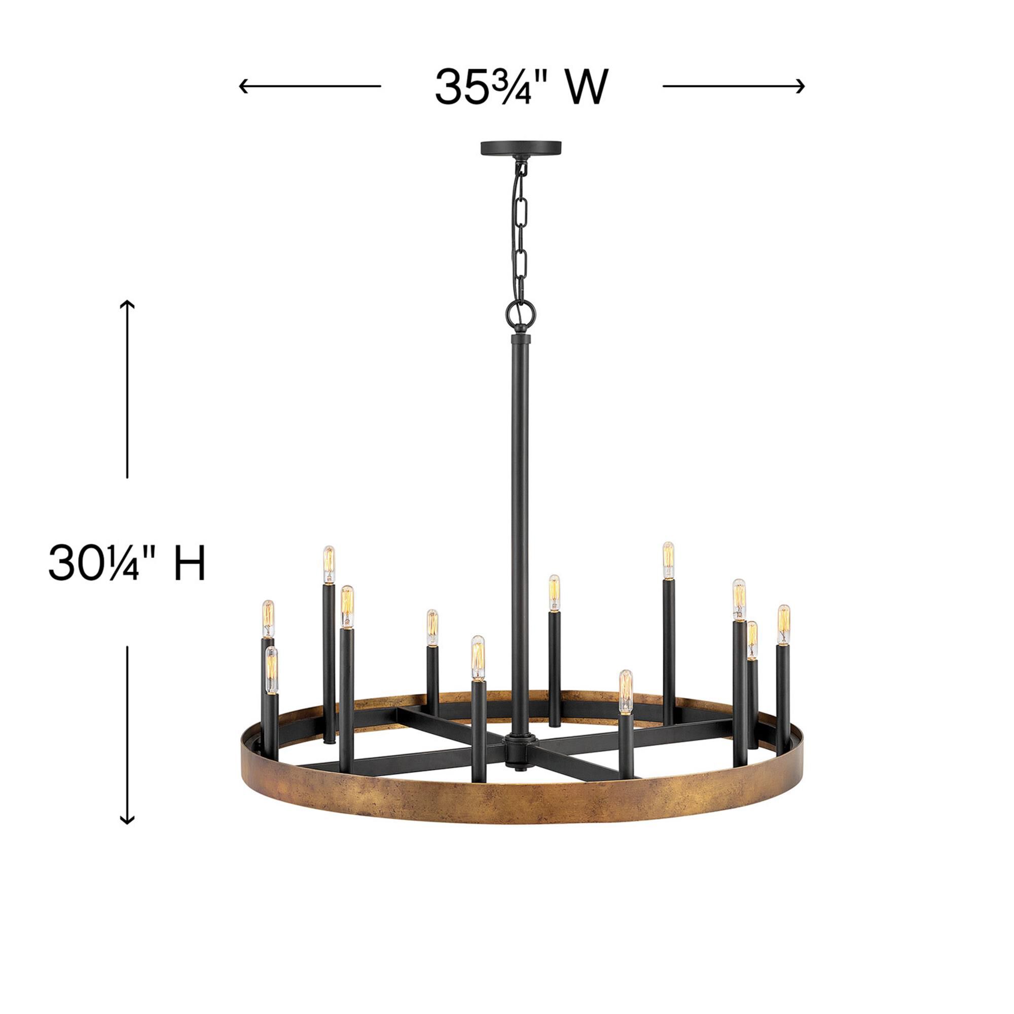 Shown in Weathered Brass finish and Black accent