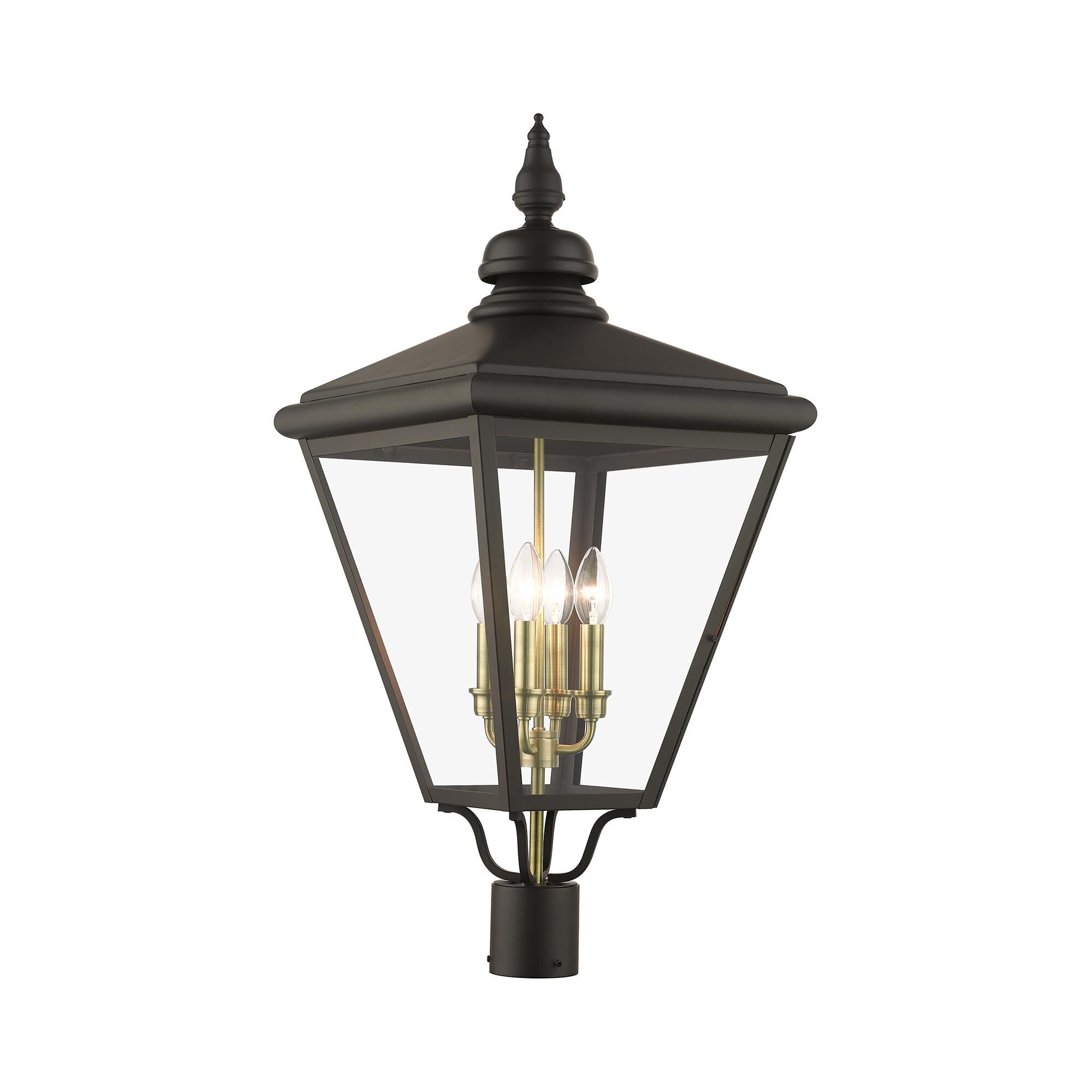 Adams 31 Inch Tall 4 Light Outdoor Post Lamp by Livex Lighting
