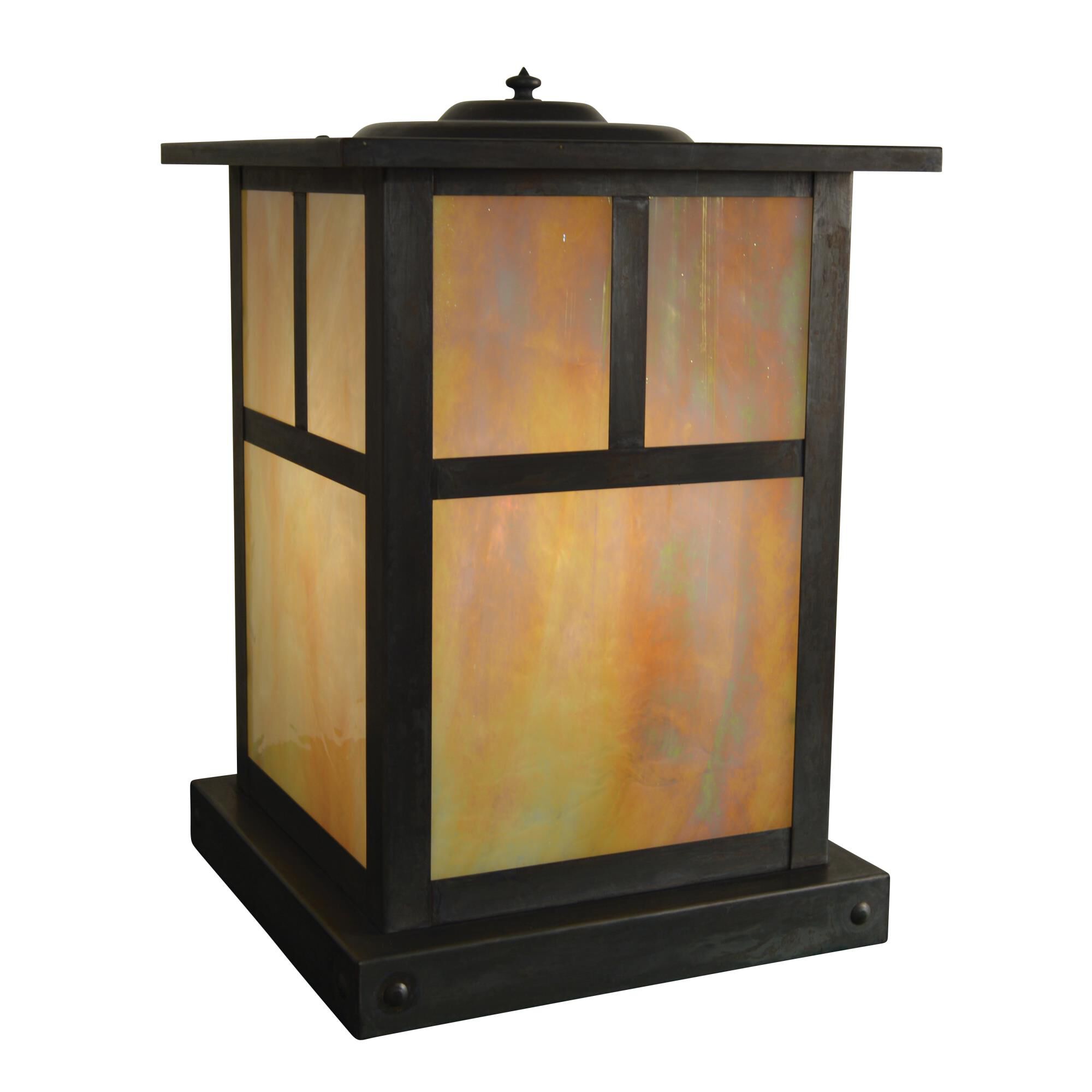 Mission 15 Inch Tall 1 Light Outdoor Pier Lamp by Arroyo Craftsman - Clearance