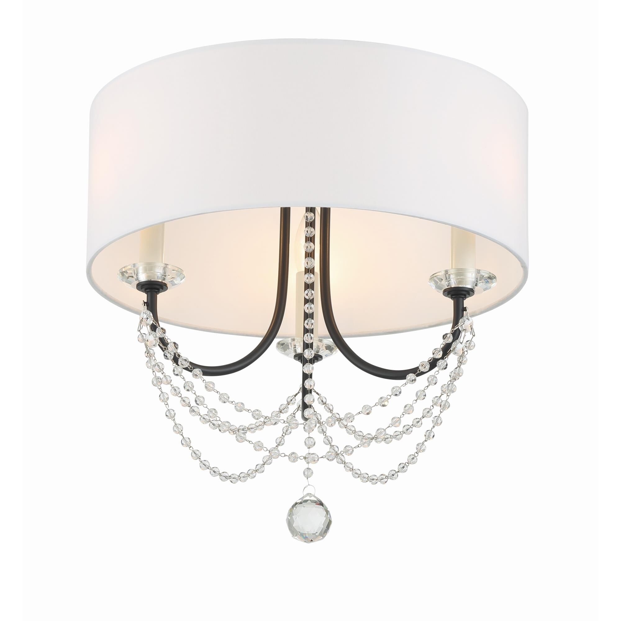 Delilah 15 Inch 3 Light Semi Flush Mount by Crystorama
