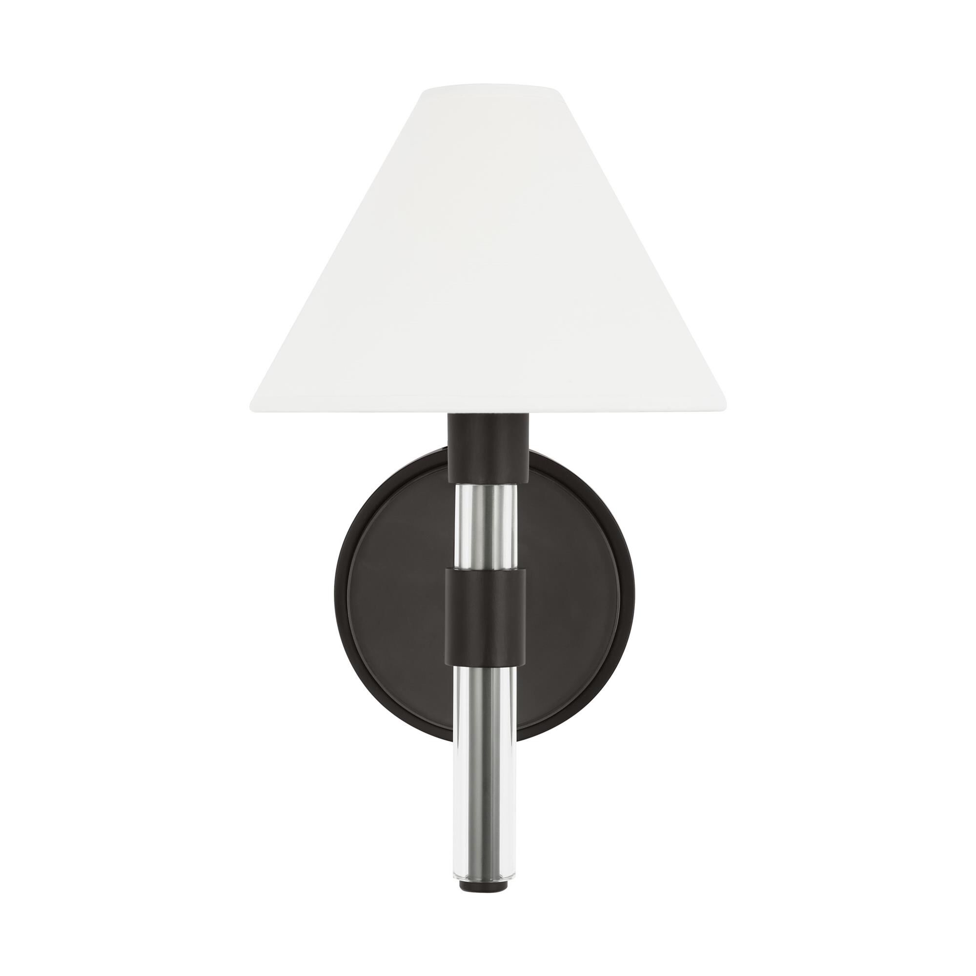 Shown in Aged Iron finish and White Paper shade