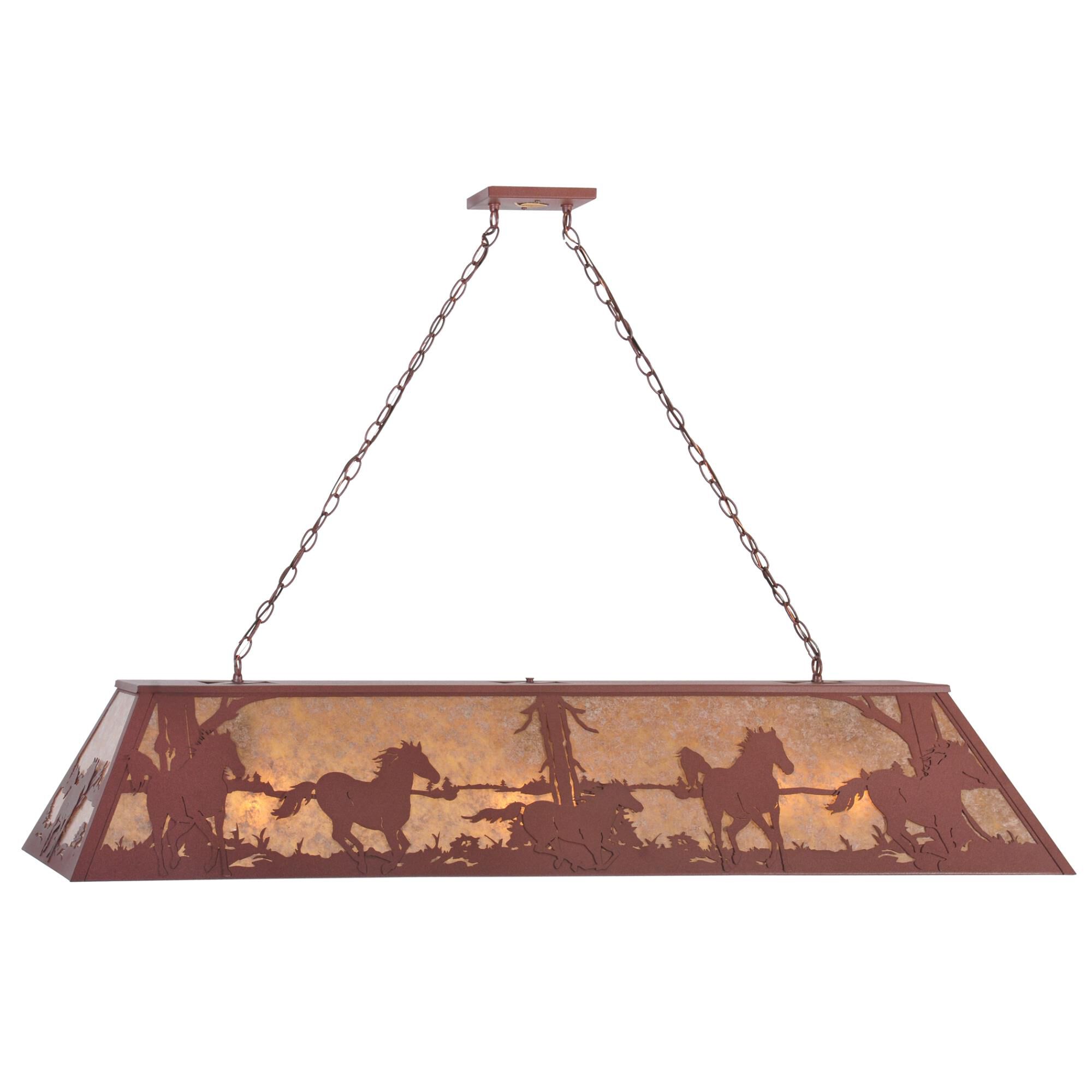 Wild Horses 61 Inch 9 Light Linear Suspension Light by Meyda Lighting