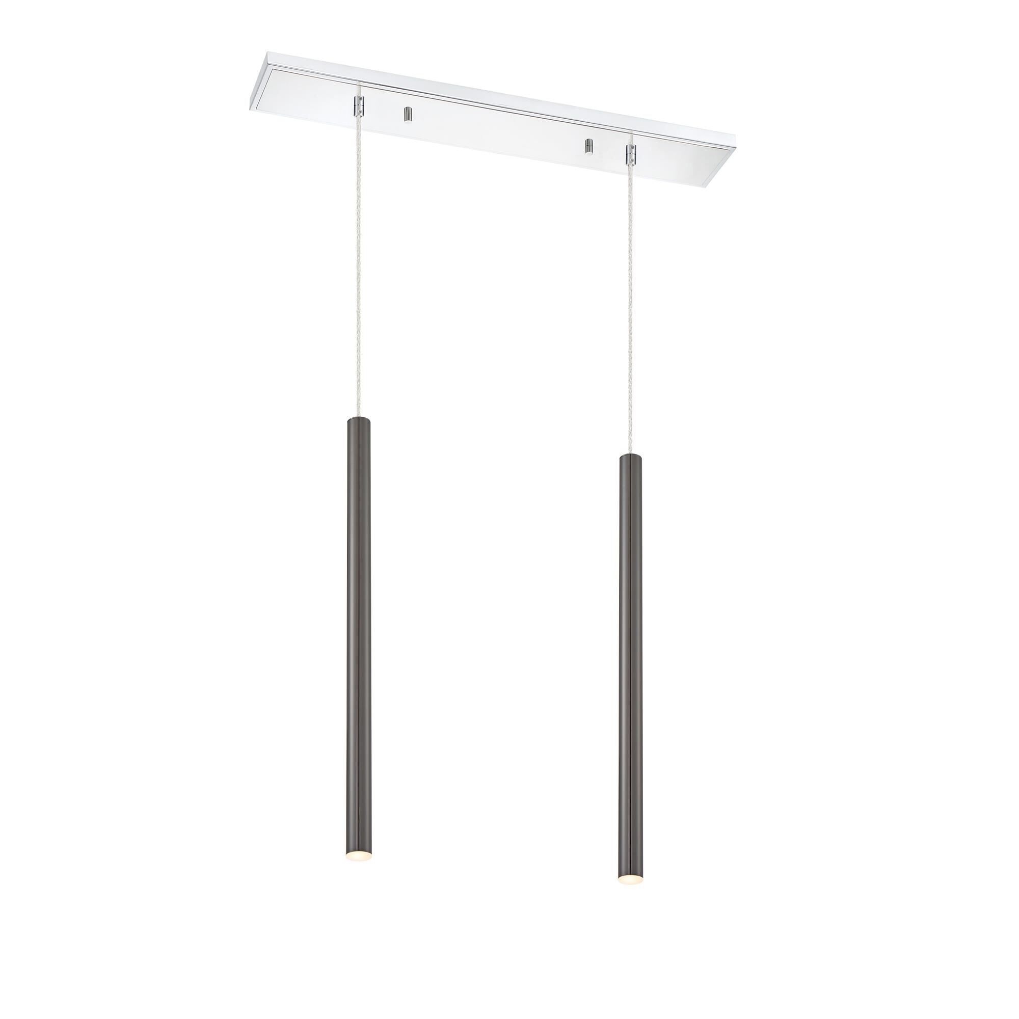 Shown in Chrome finish and Steel glass and Steel shade