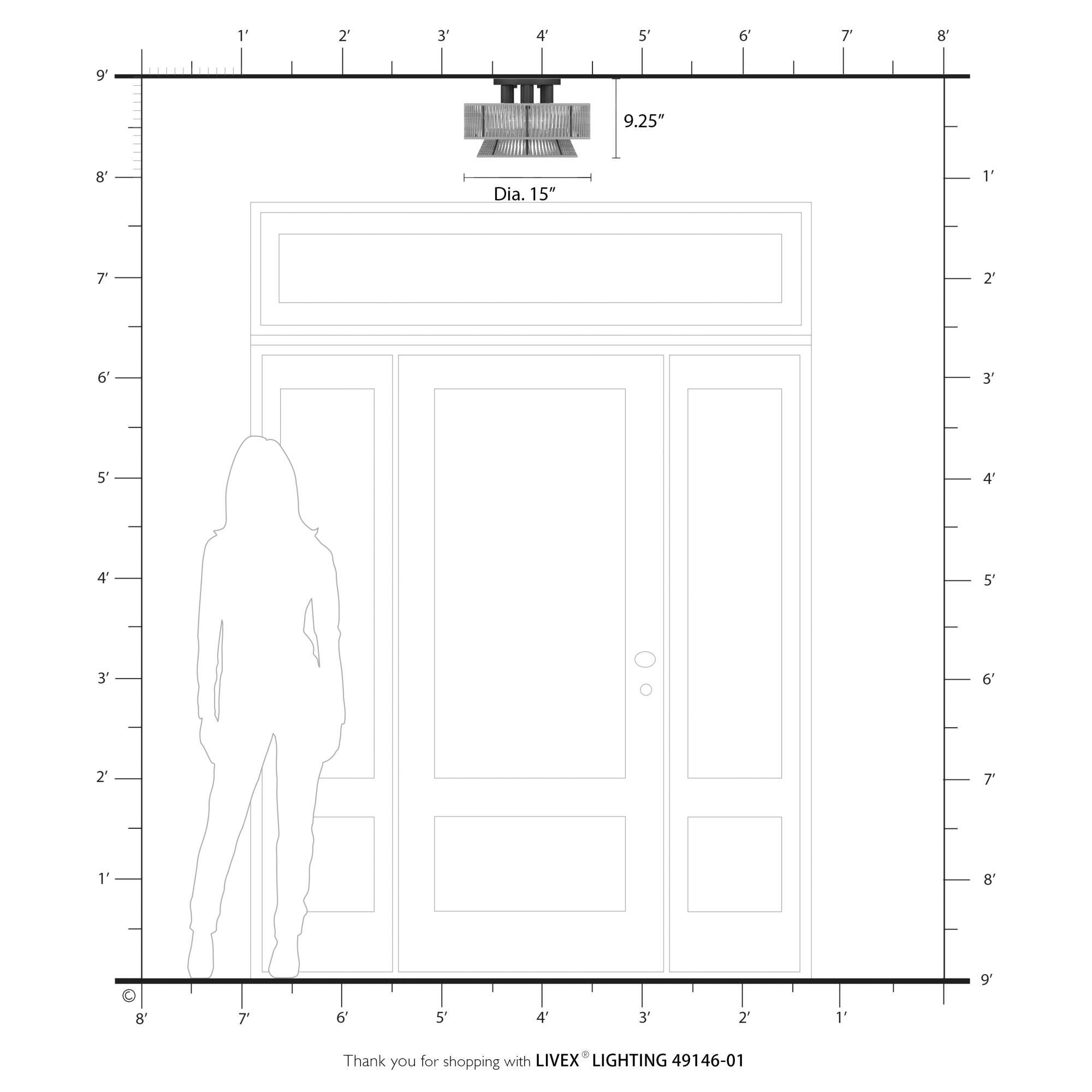 Shown in Antique Brass finish and Hand-Woven Dark Chocolate Color Polyester Rope shade