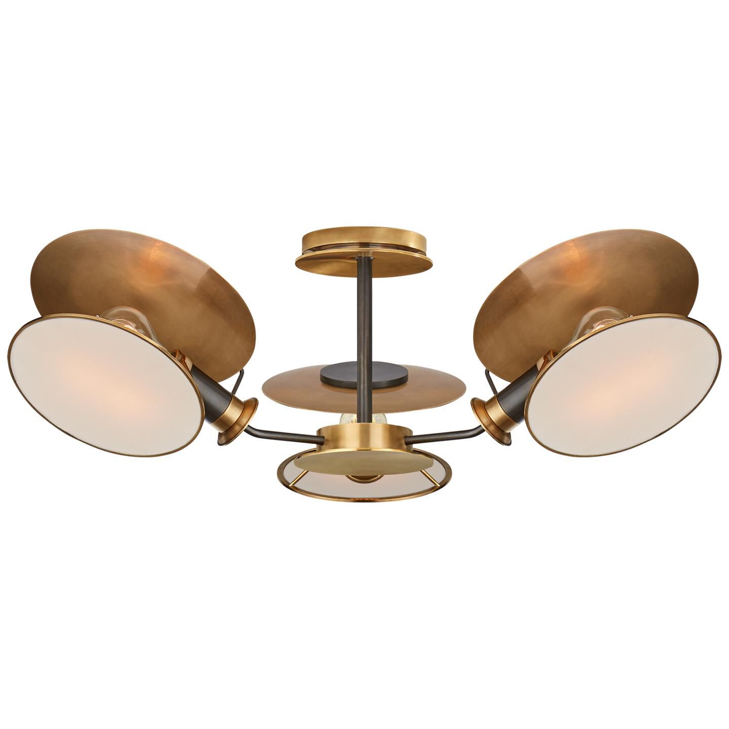 Thomas O'Brien Osiris 25 Inch 3 Light Semi Flush Mount by Visual Comfort Signature Collection