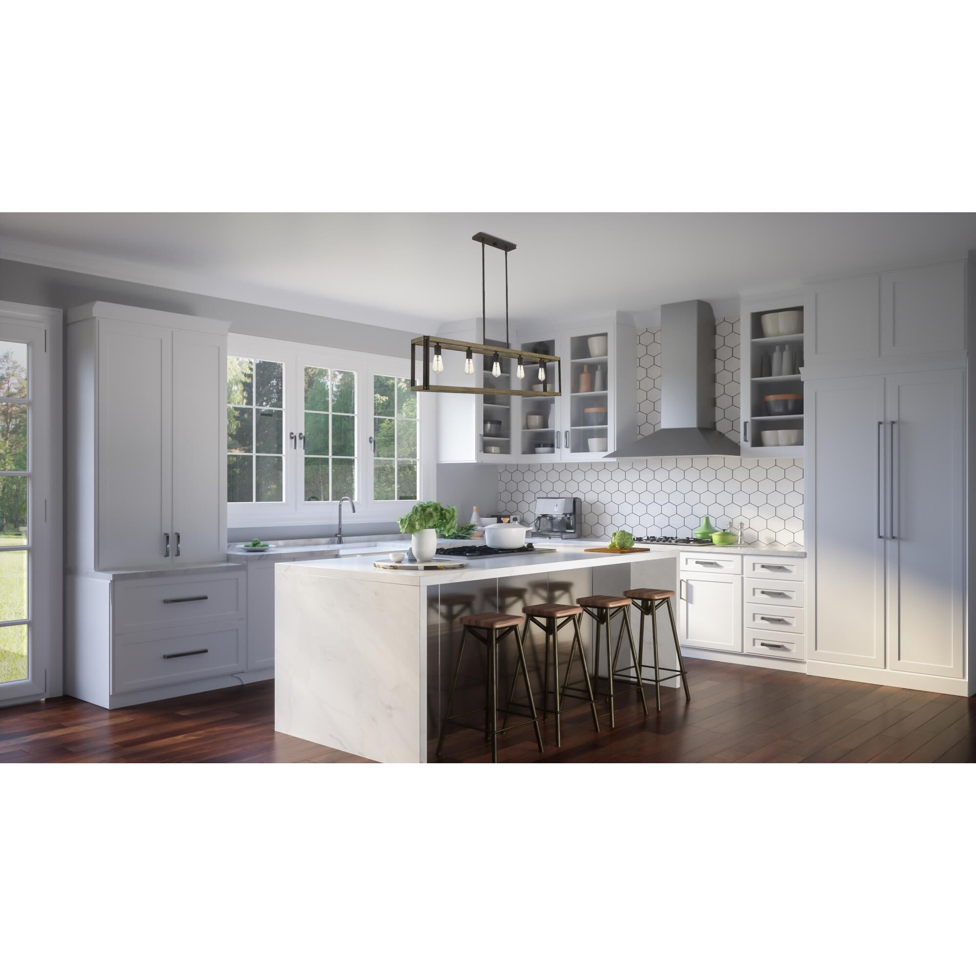 42 Inch 5 Light Linear Suspension Light by Quoizel