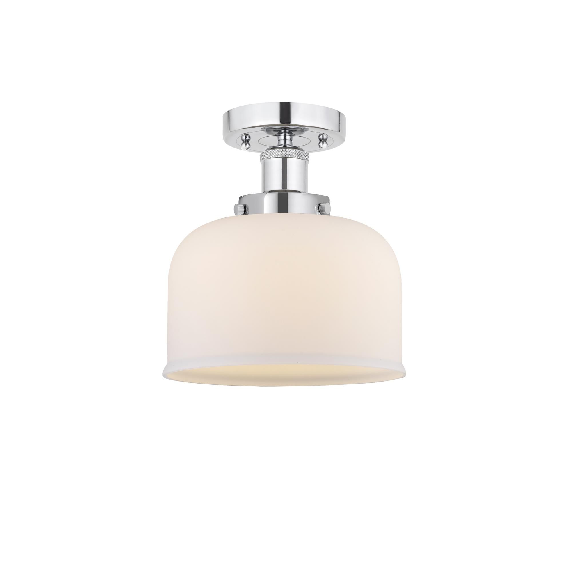Shown in Polished Chrome, Matte White finish and Matte White glass and Matte White Glass shade
