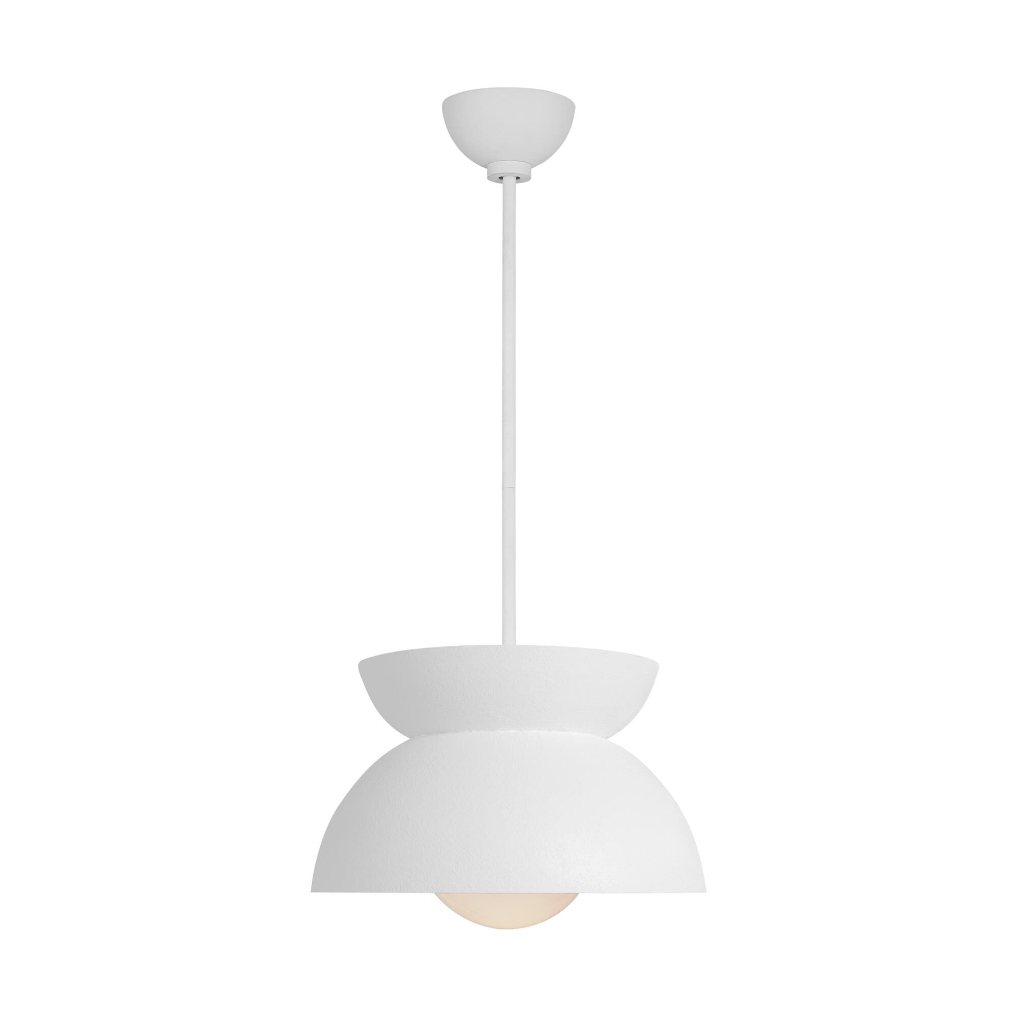 Shown in Cast Plaster finish and Milk Glass shade