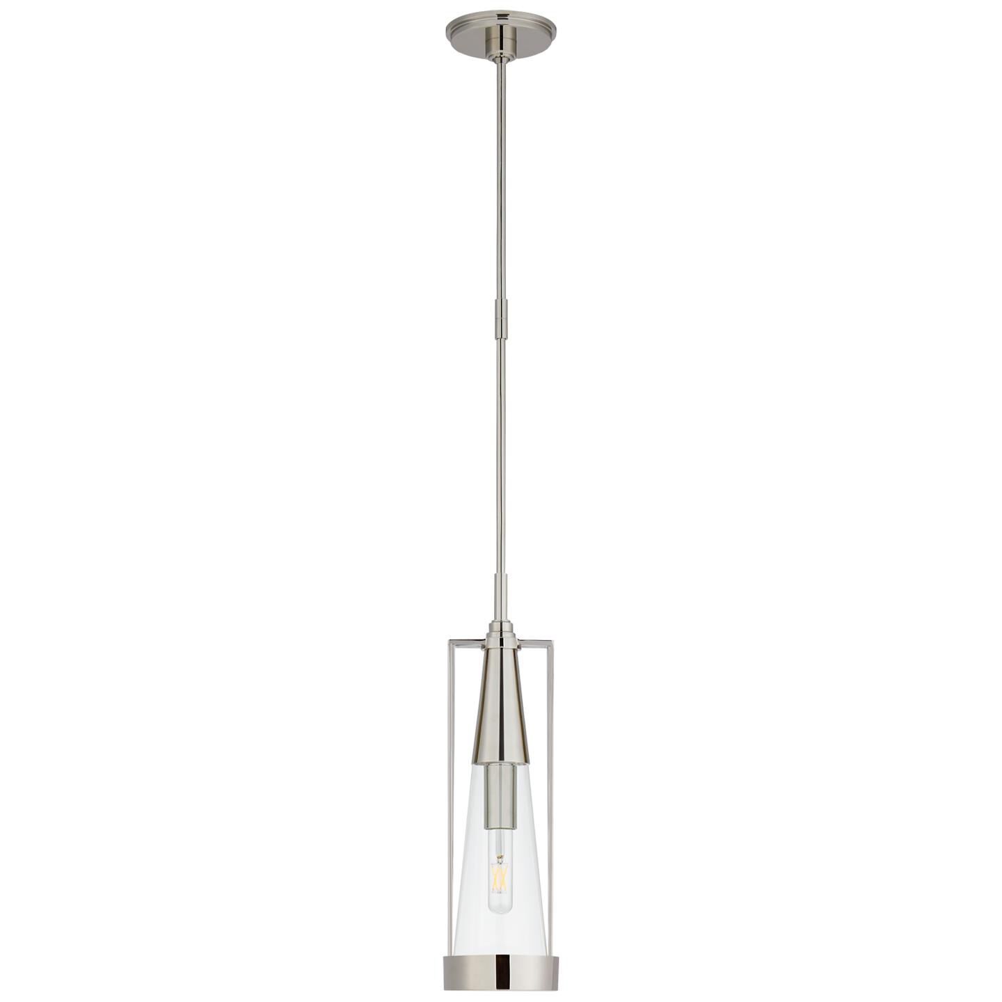 Shown in Polished Nickel finish and Clear glass and Clear Glass shade