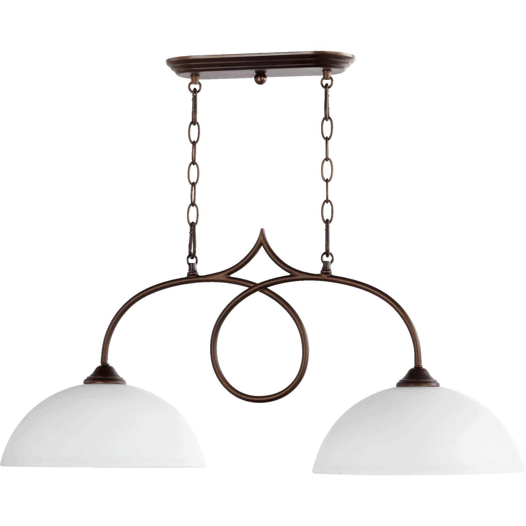 Shown in Oiled Bronze finish and Satin opal glass 