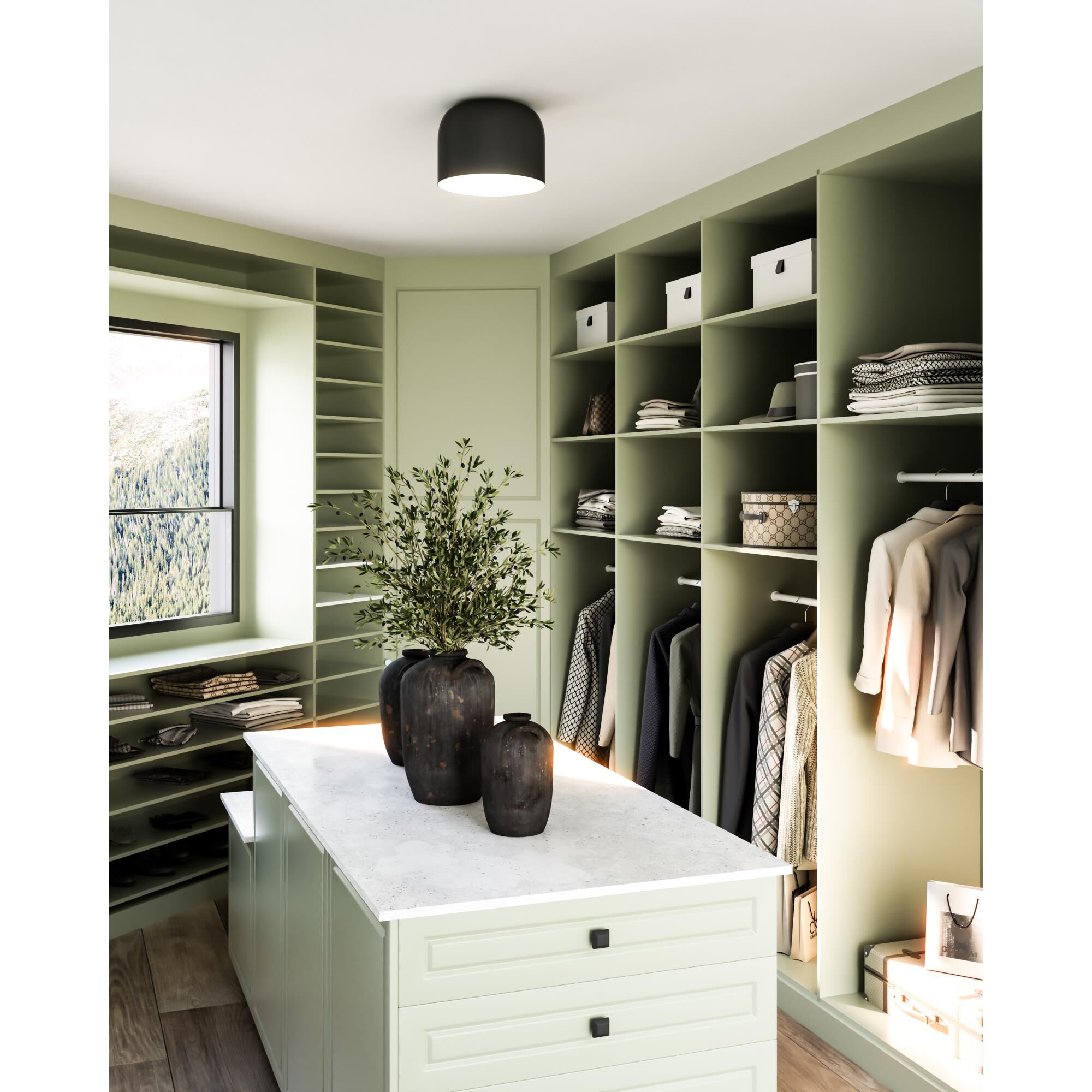 Cayne 12 Inch 1 Light LED Flush Mount by Kuzco Lighting