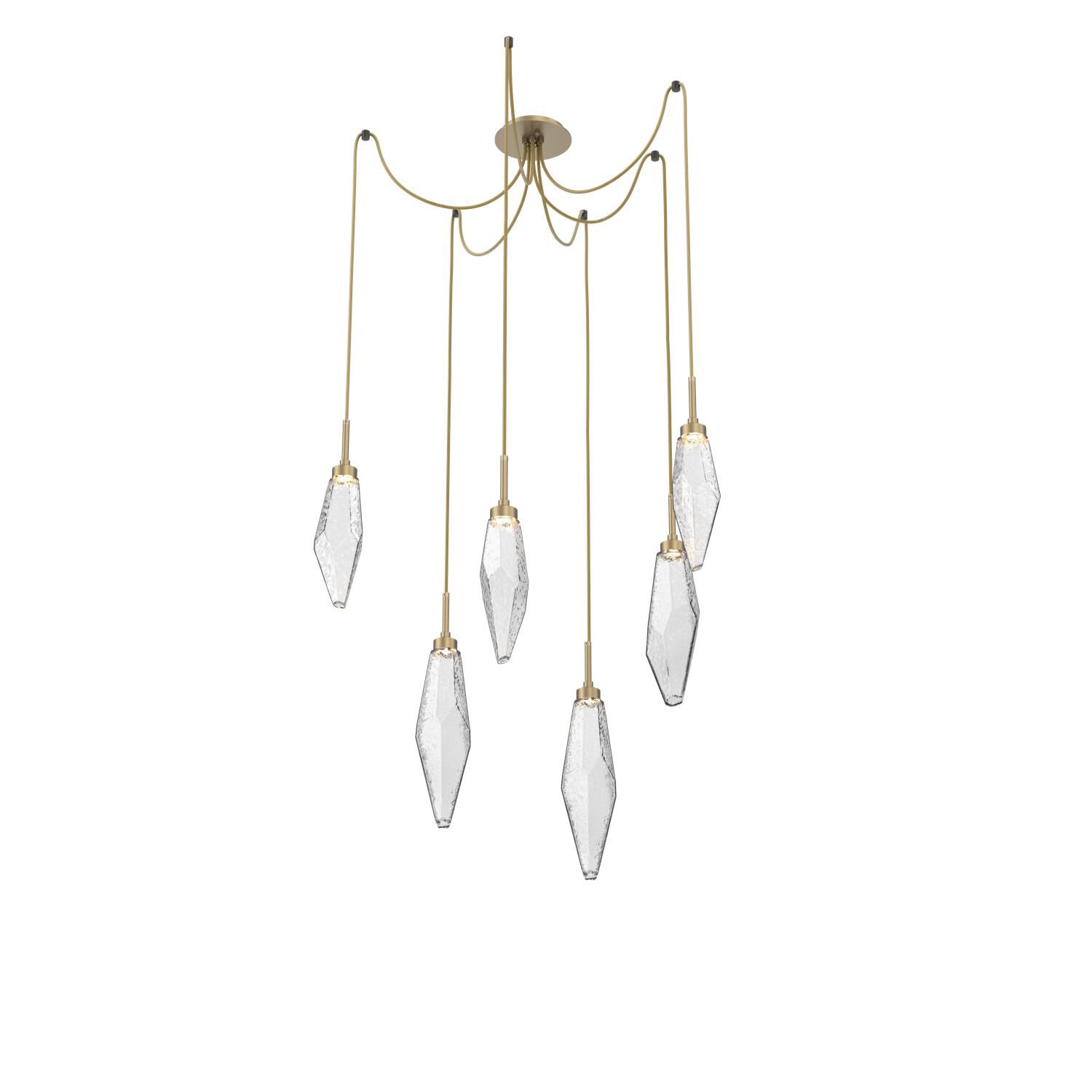 Rock Crystal 14 Inch Semi Flush Mount by Hammerton Studio