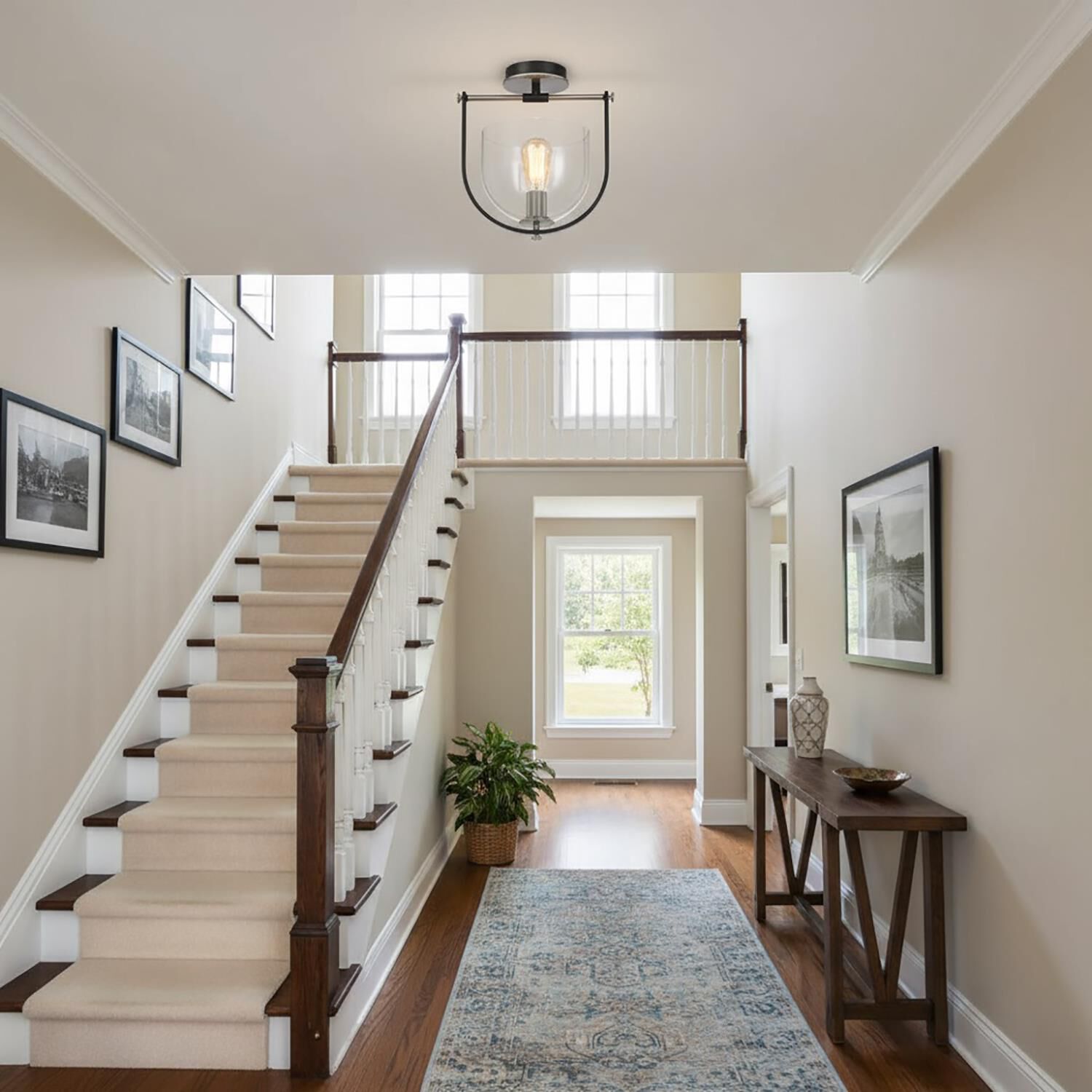 Shown in Black and Nickel finish and Clear glass