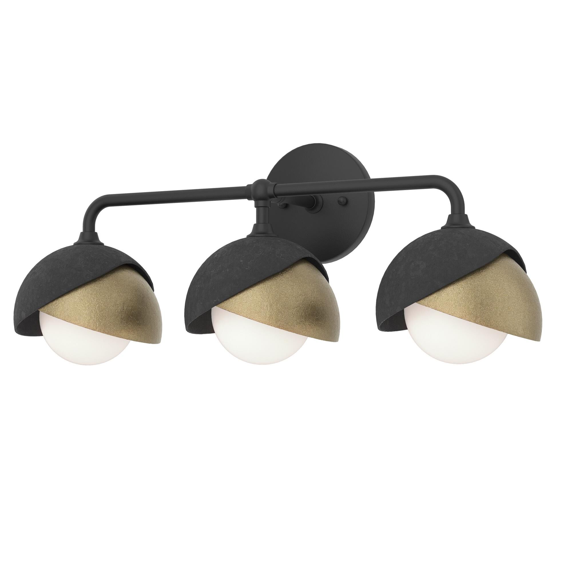 Shown in Black finish and Opal glass and Soft Gold accent