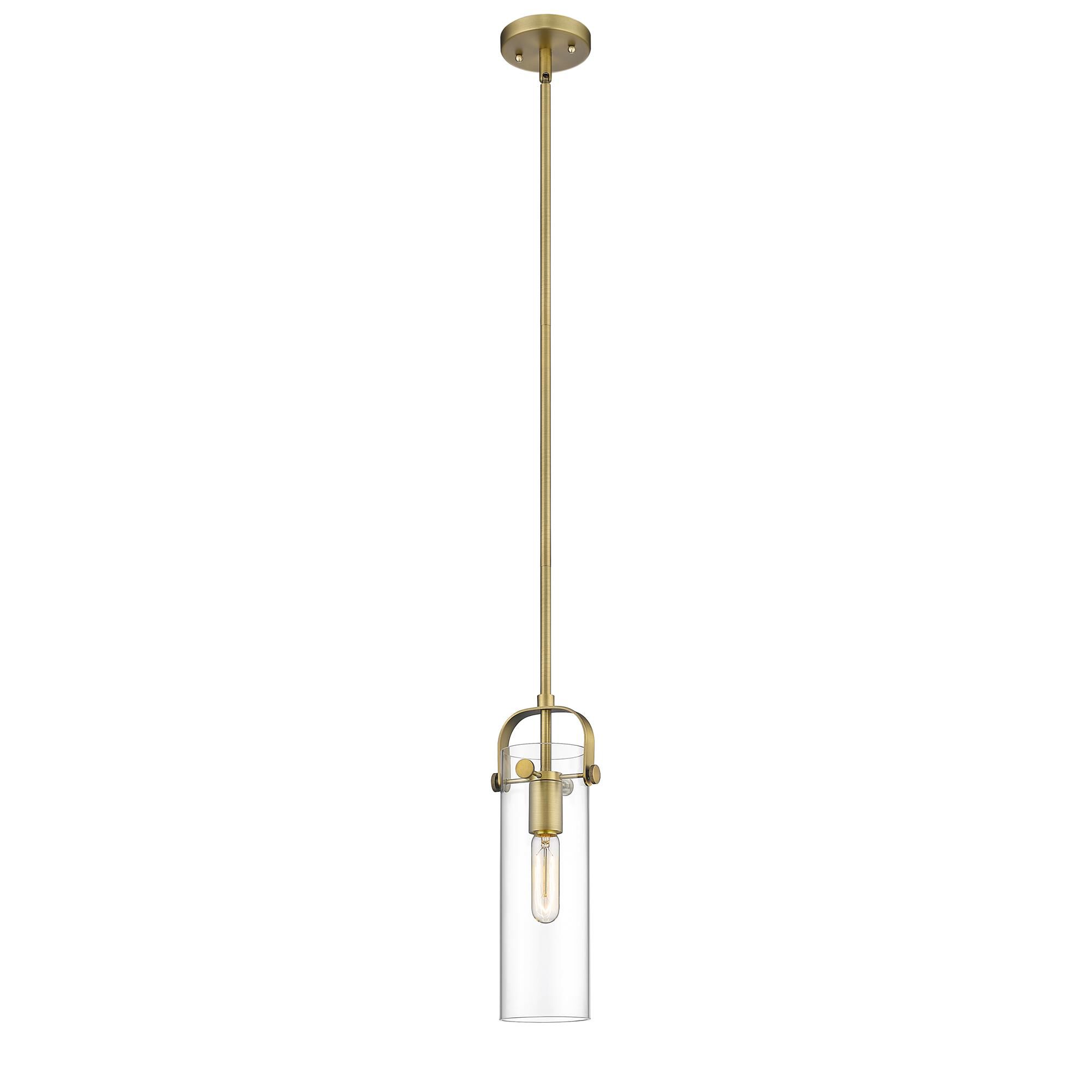 Shown in Brushed Brass finish and Clear glass and Clear Glass shade
