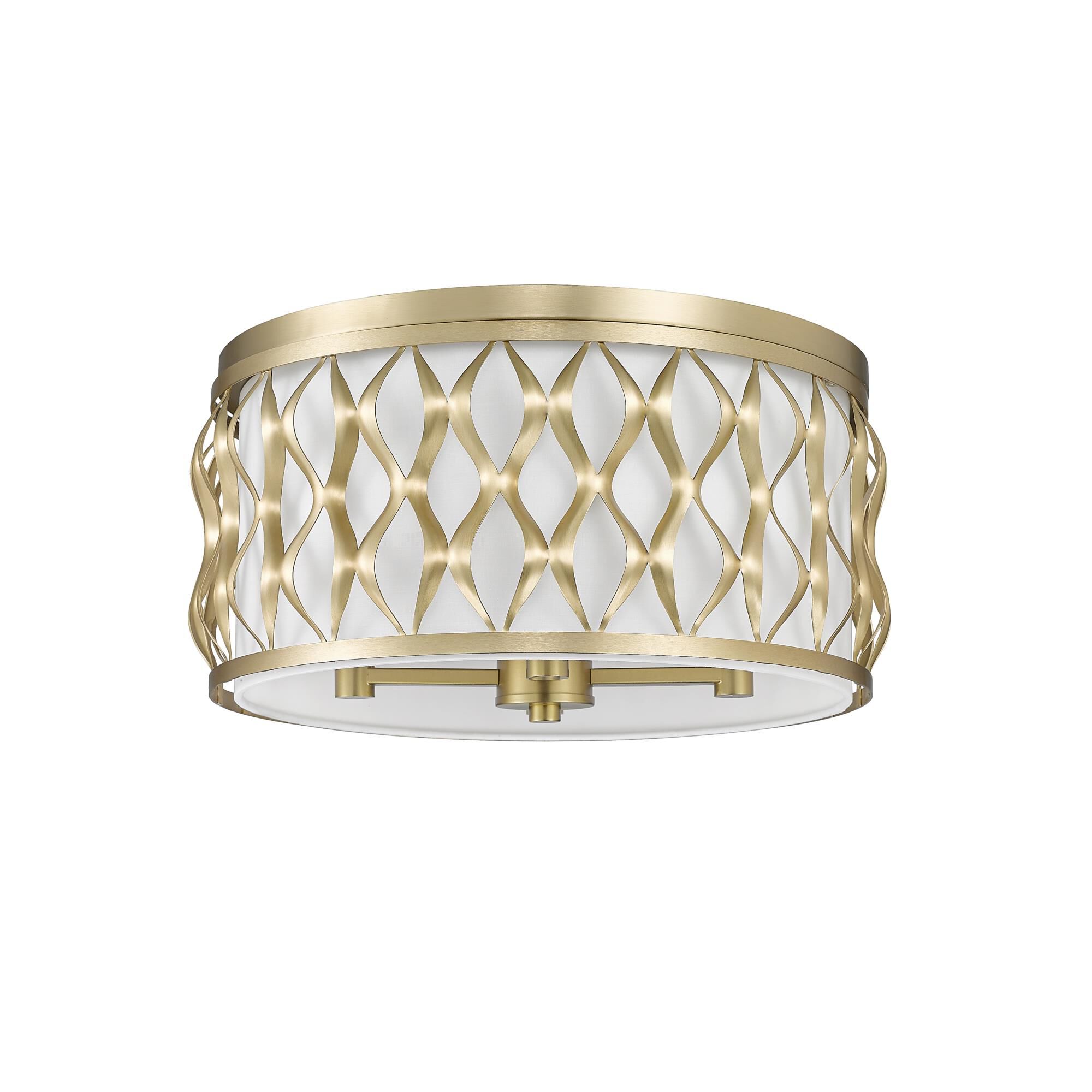 Shown in Modern Gold finish and White glass