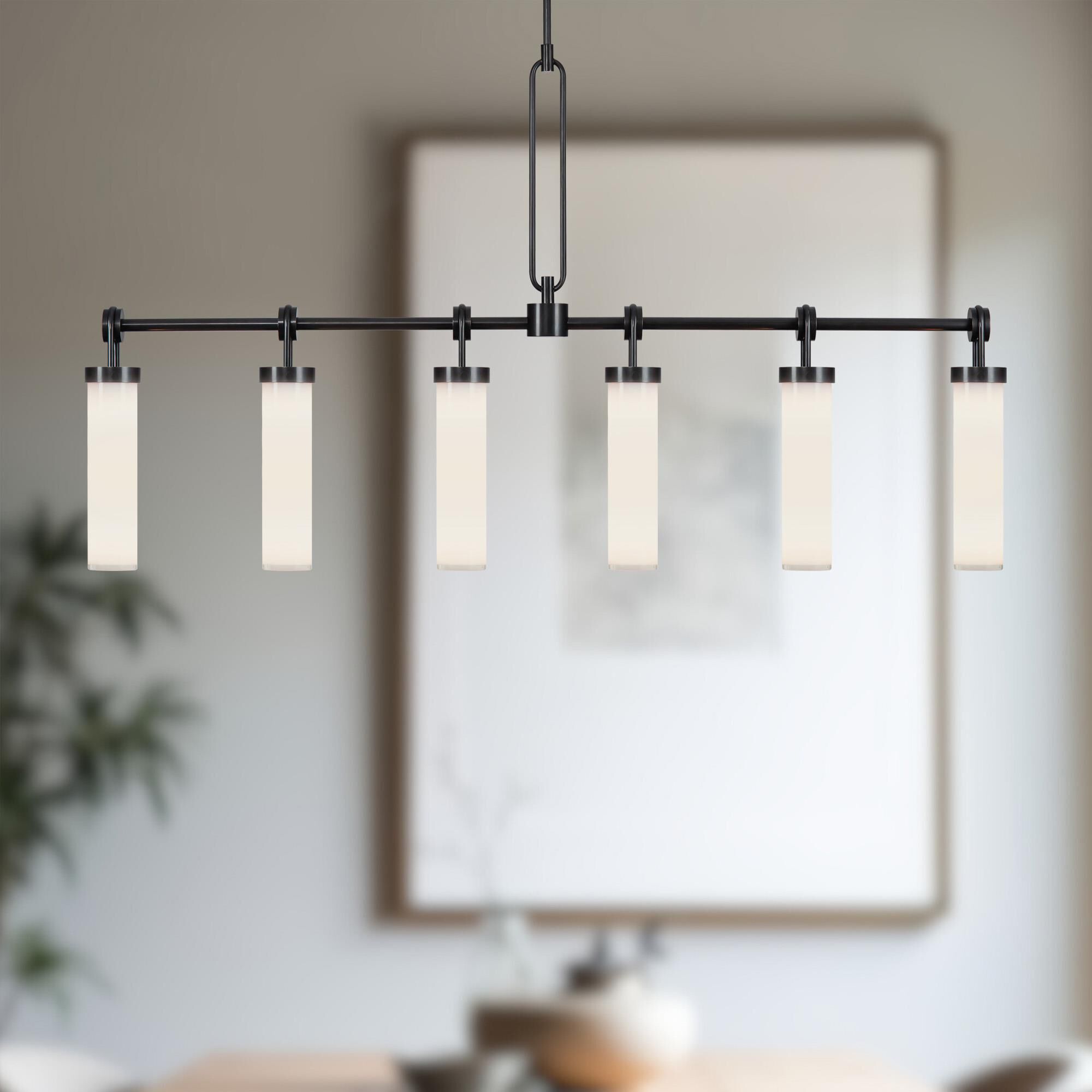 Alan Pepin Wynwood 52 Inch 6 Light Linear Suspension Light by Alora Lighting