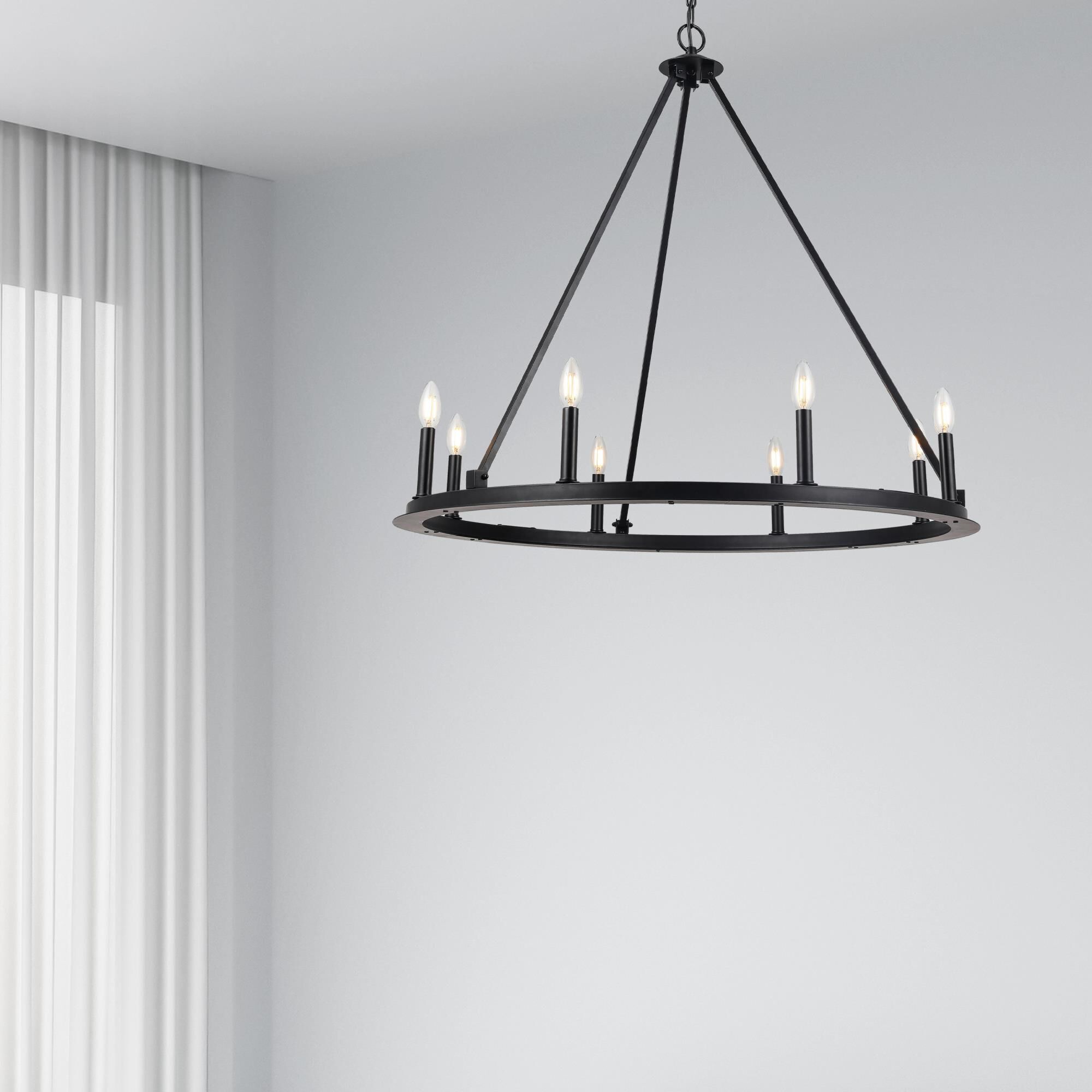 Colby 36 Inch 8 Light Chandelier by Dainolite