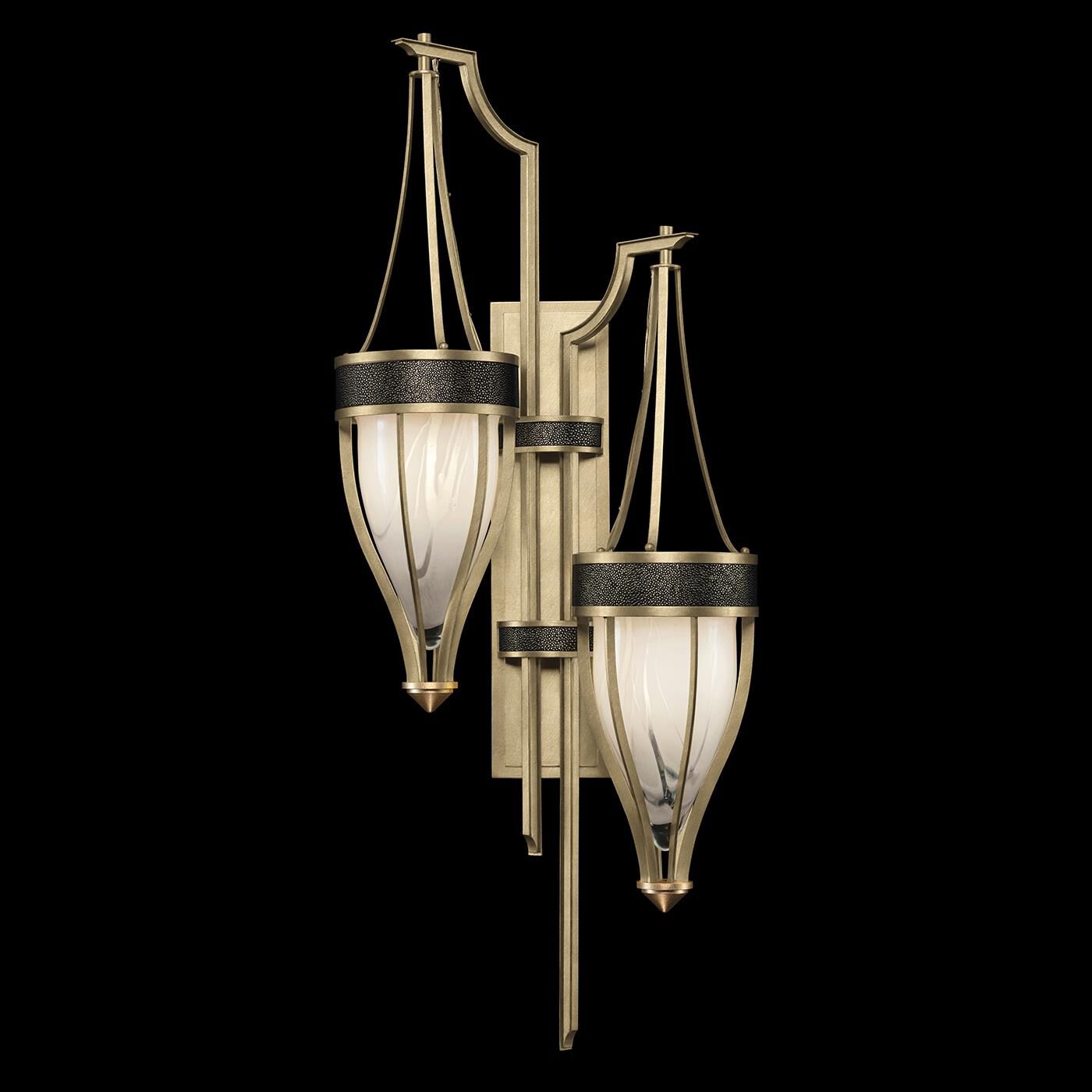 Shown in Soft Gold Leaf and Brass  finish and Black Knight accent