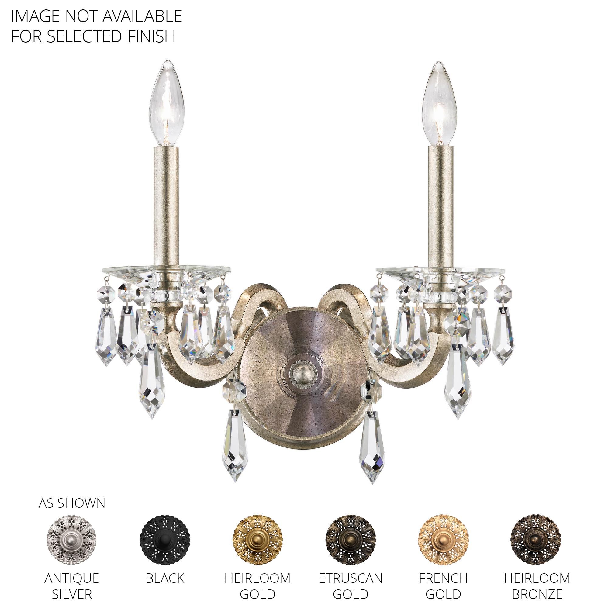 Shown in Heirloom Bronze finish and Radiance crystal and Crystal glass