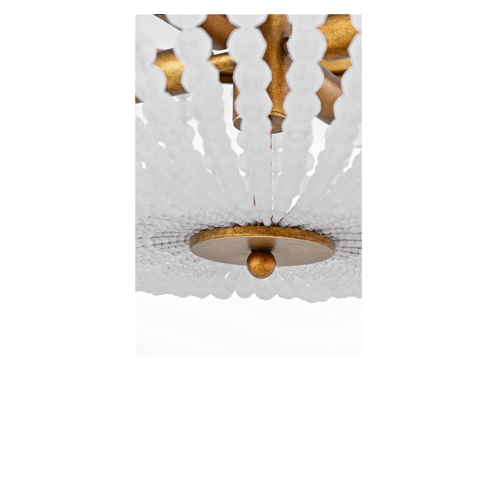 Shown in Vintage Gild finish and Heavily Frosted Acrylic Beads shade