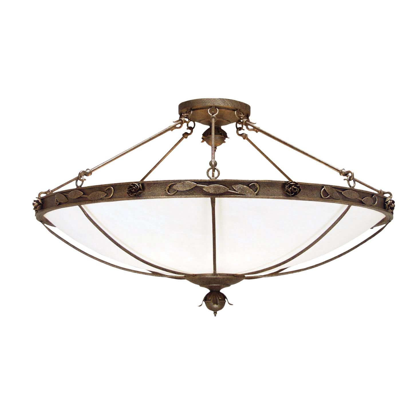 Arabesque 48 Inch 8 Light Semi Flush Mount by Meyda Lighting