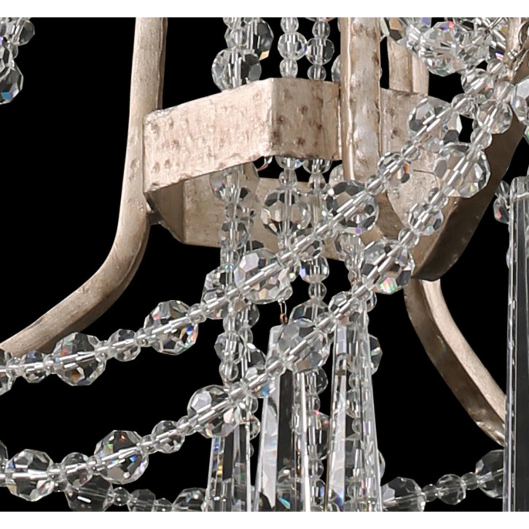 Shown in Transcend Silver finish and Clear crystal