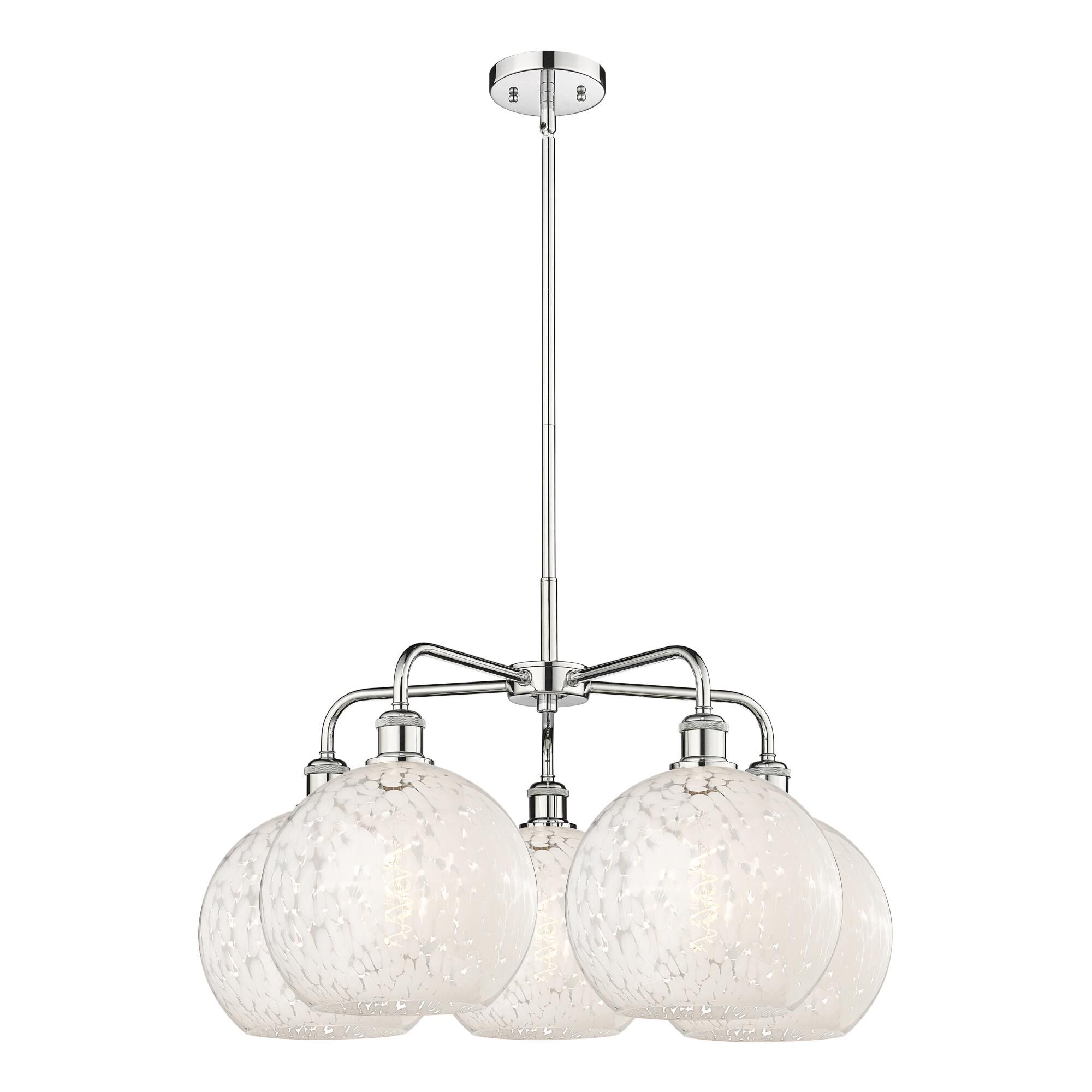 Bruno Marashlian White Mouchette 28 Inch Chandelier by Innovations Lighting