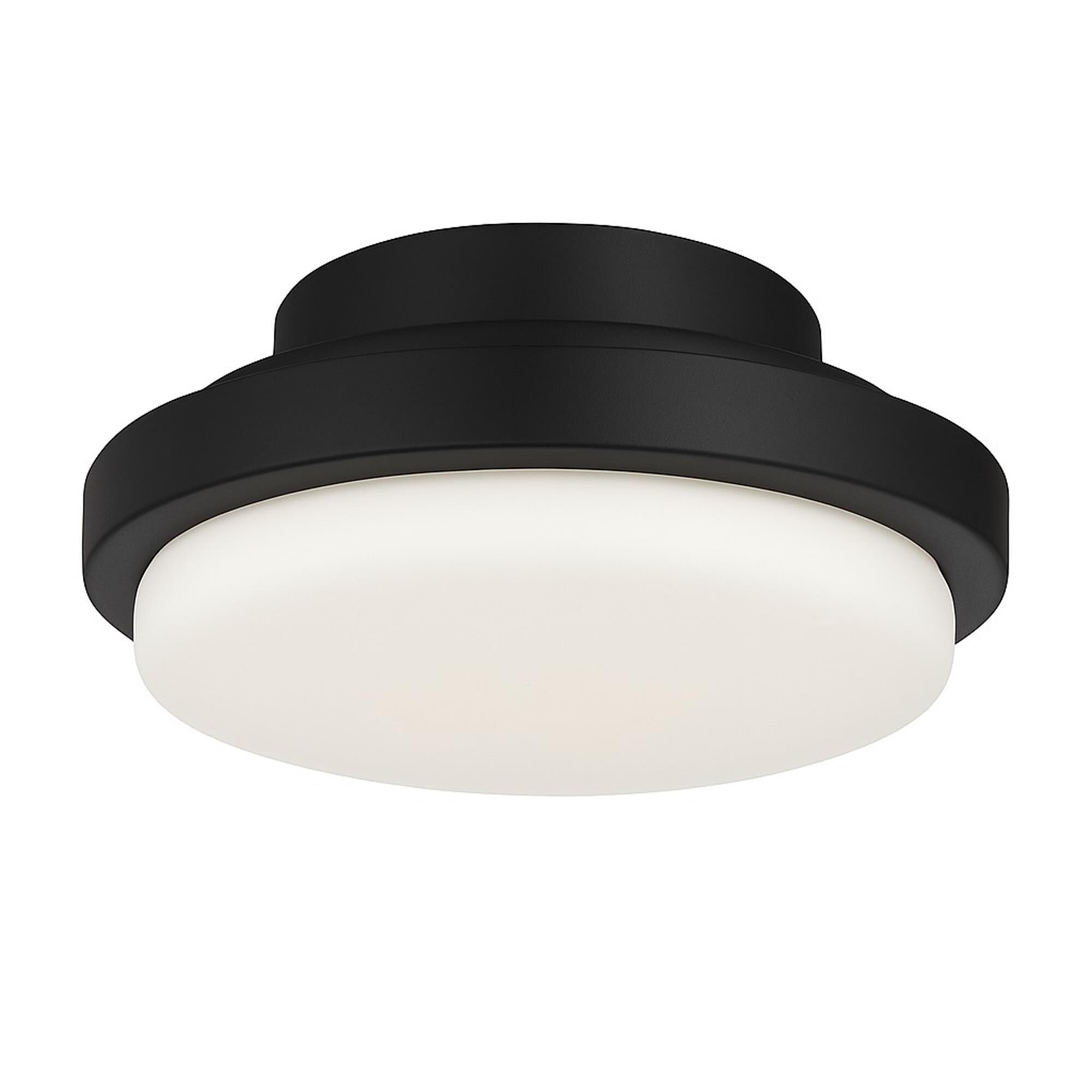 Shown in Black finish and Opal Frosted glass