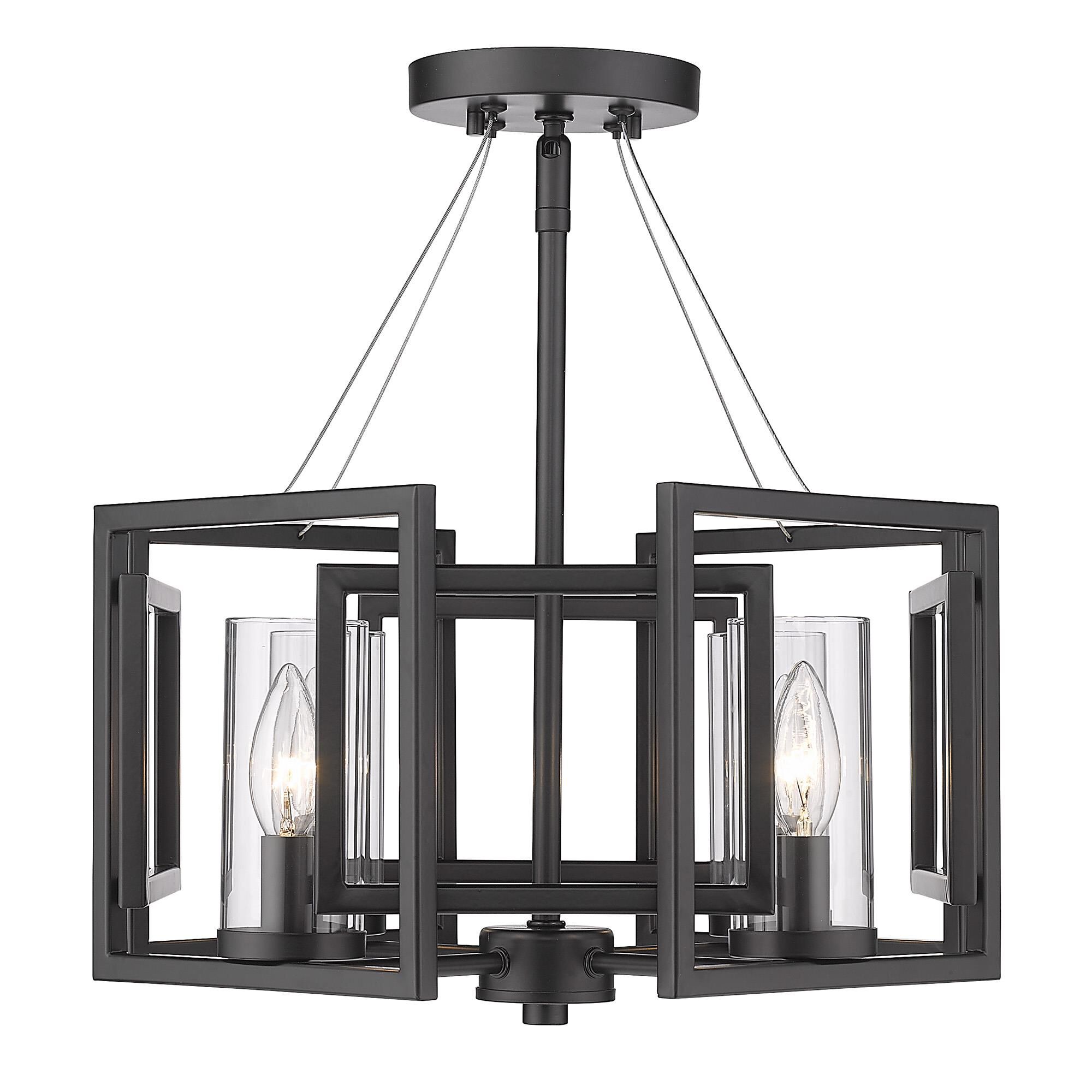 Shown in Matte Black finish and Clear glass