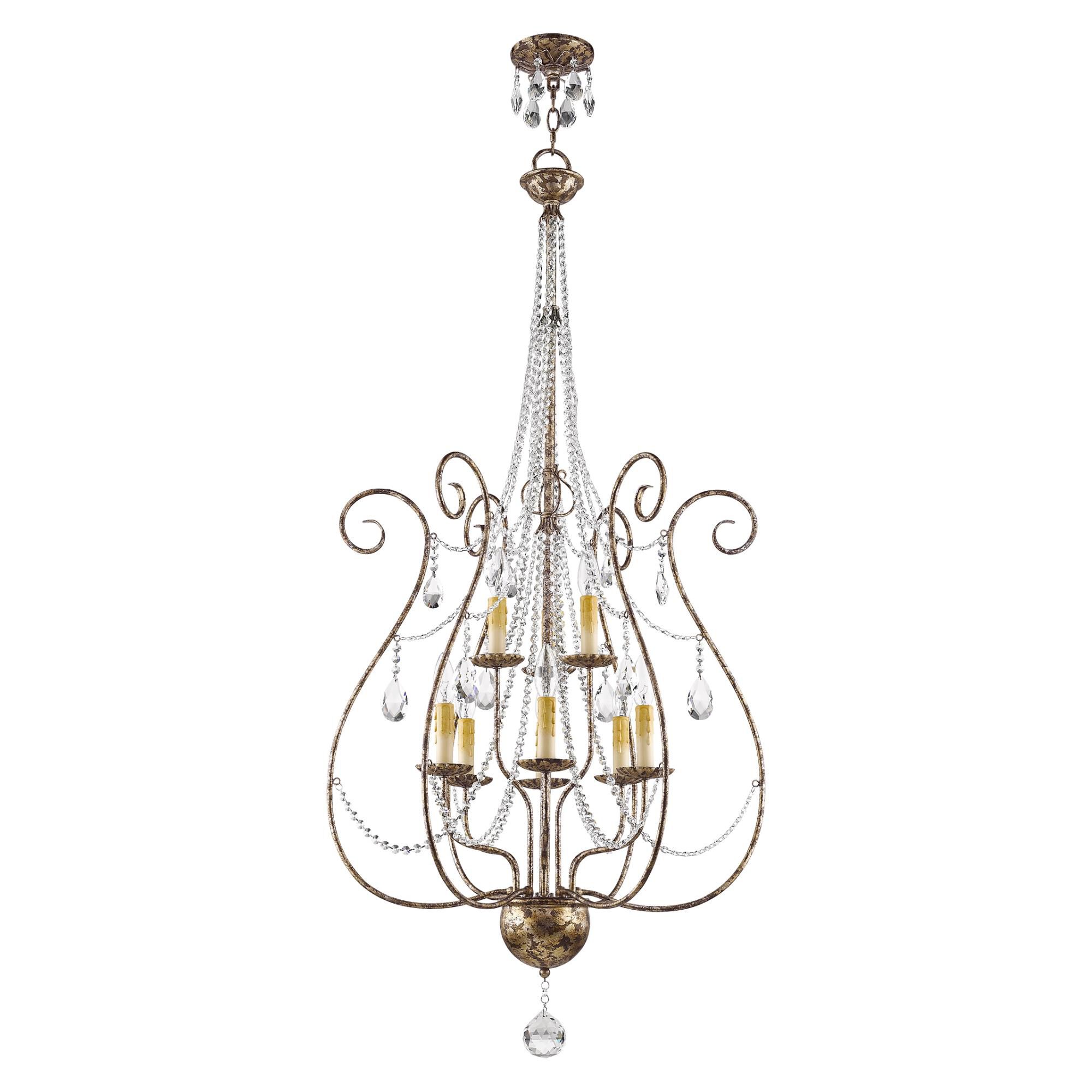 Isabella 24 Inch 9 Light Chandelier by Livex Lighting