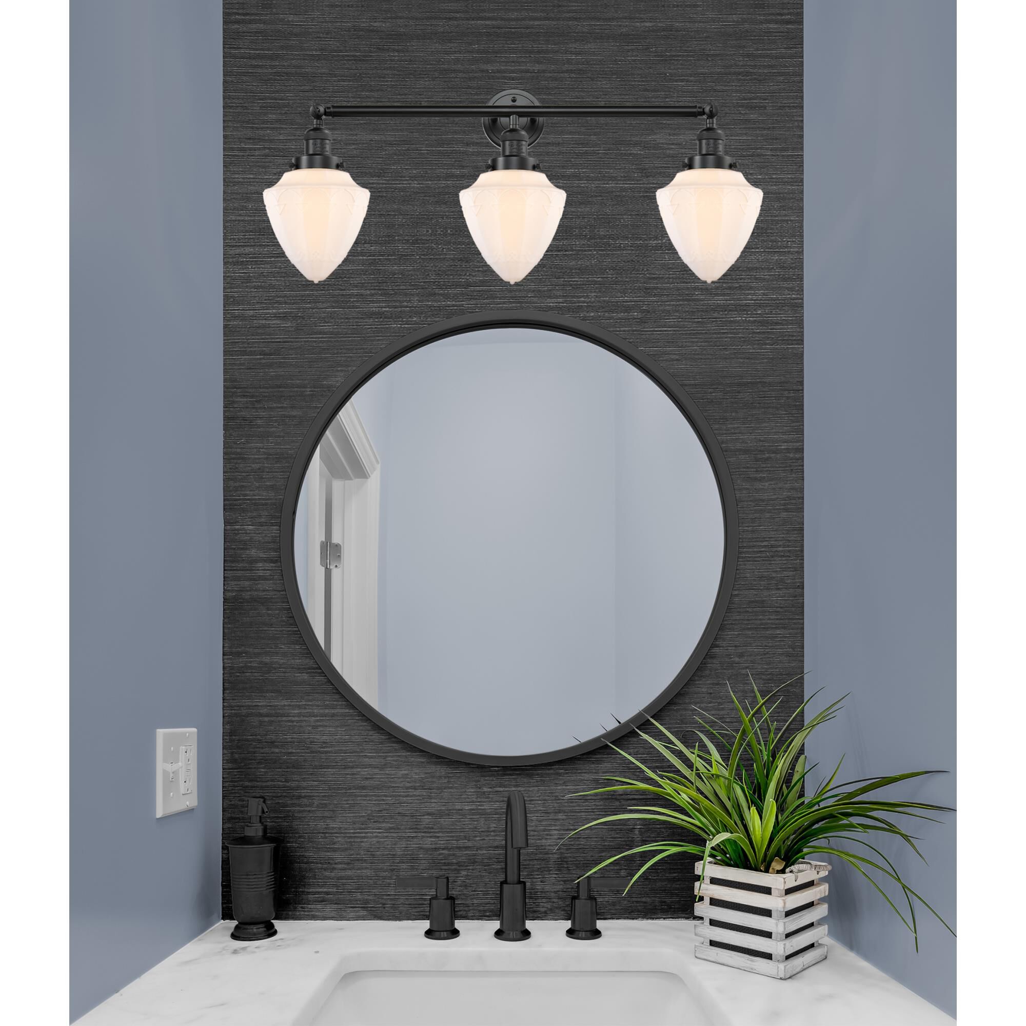 Bruno Marashlian Bullet 33 Inch 3 Light Bath Vanity Light by Innovations Lighting