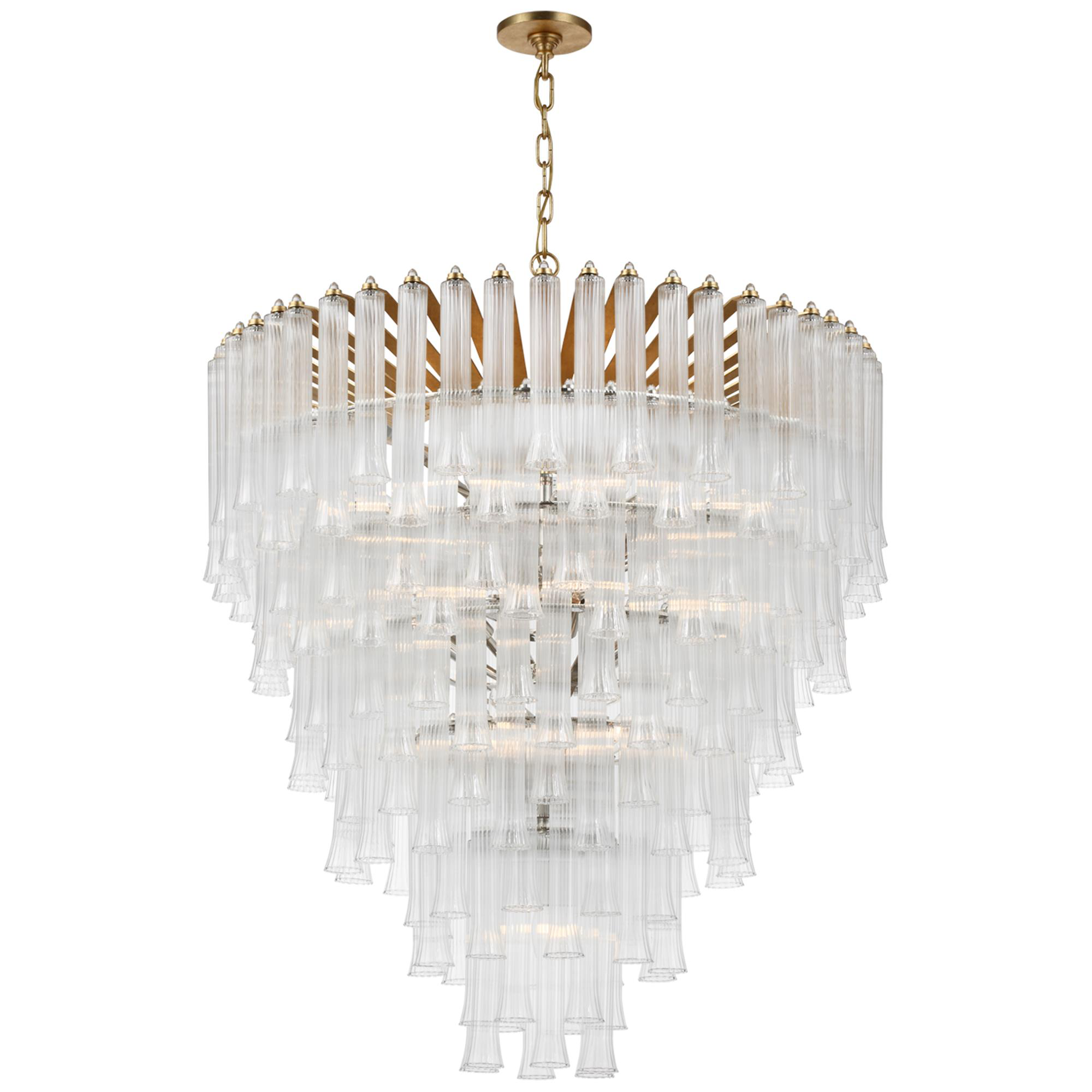 Shown in Gild finish and Clear glass