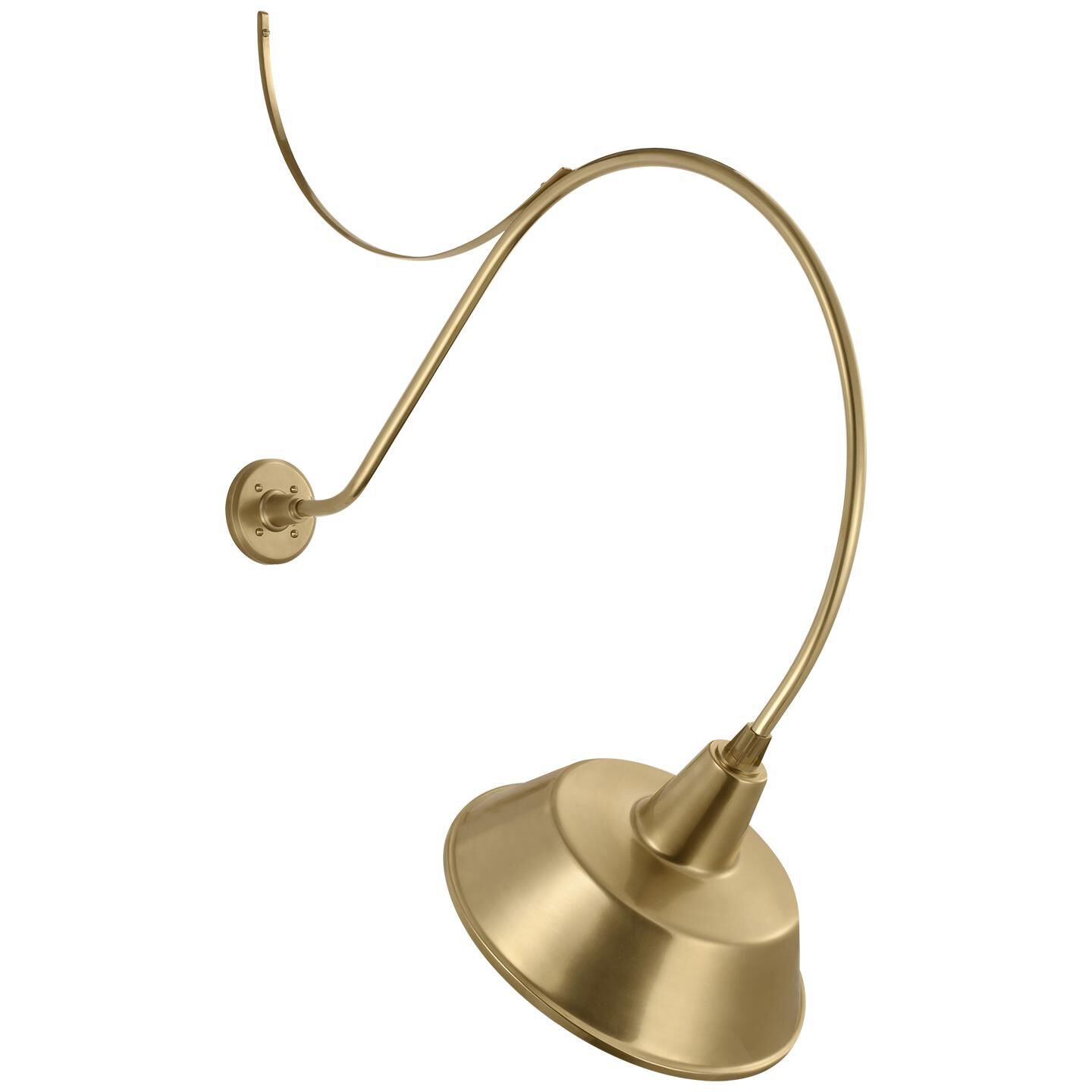 Shown in Hand-Rubbed Antique Brass finish and Gold shade