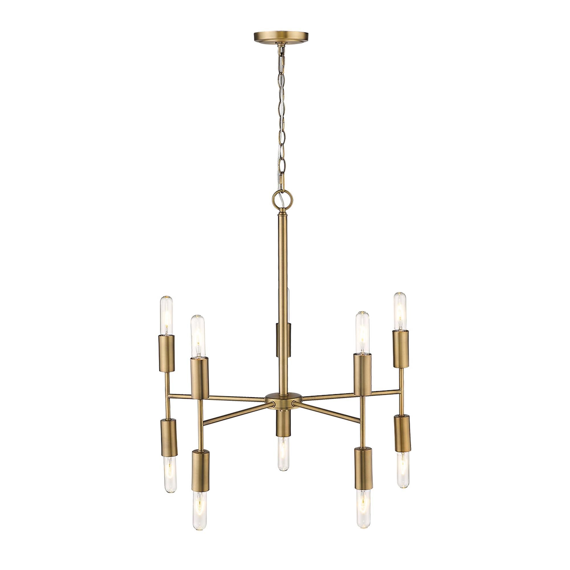 Shown in Aged Brass finish and -- glass and -- shade