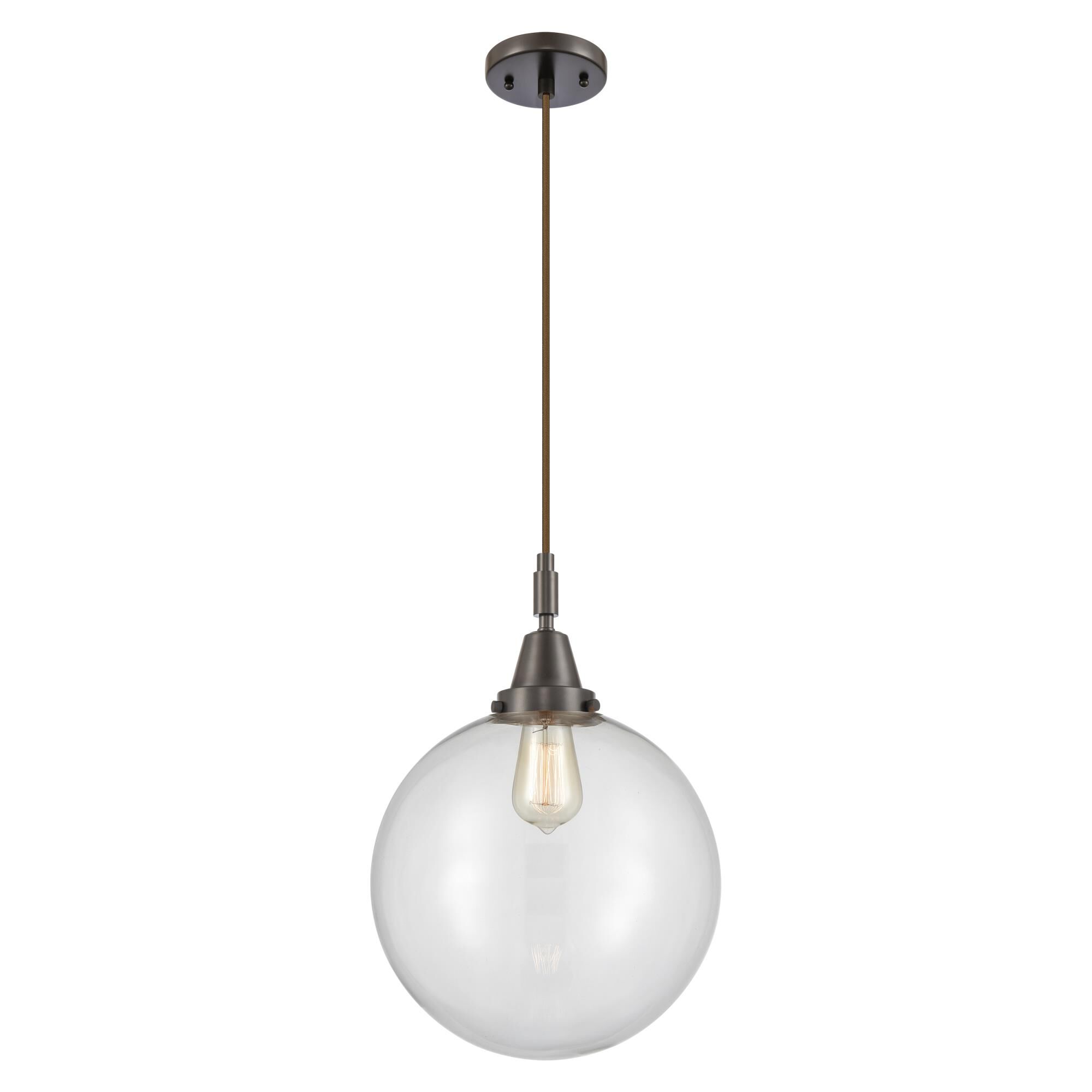 Shown in Oil Rubbed Bronze finish and Clear glass