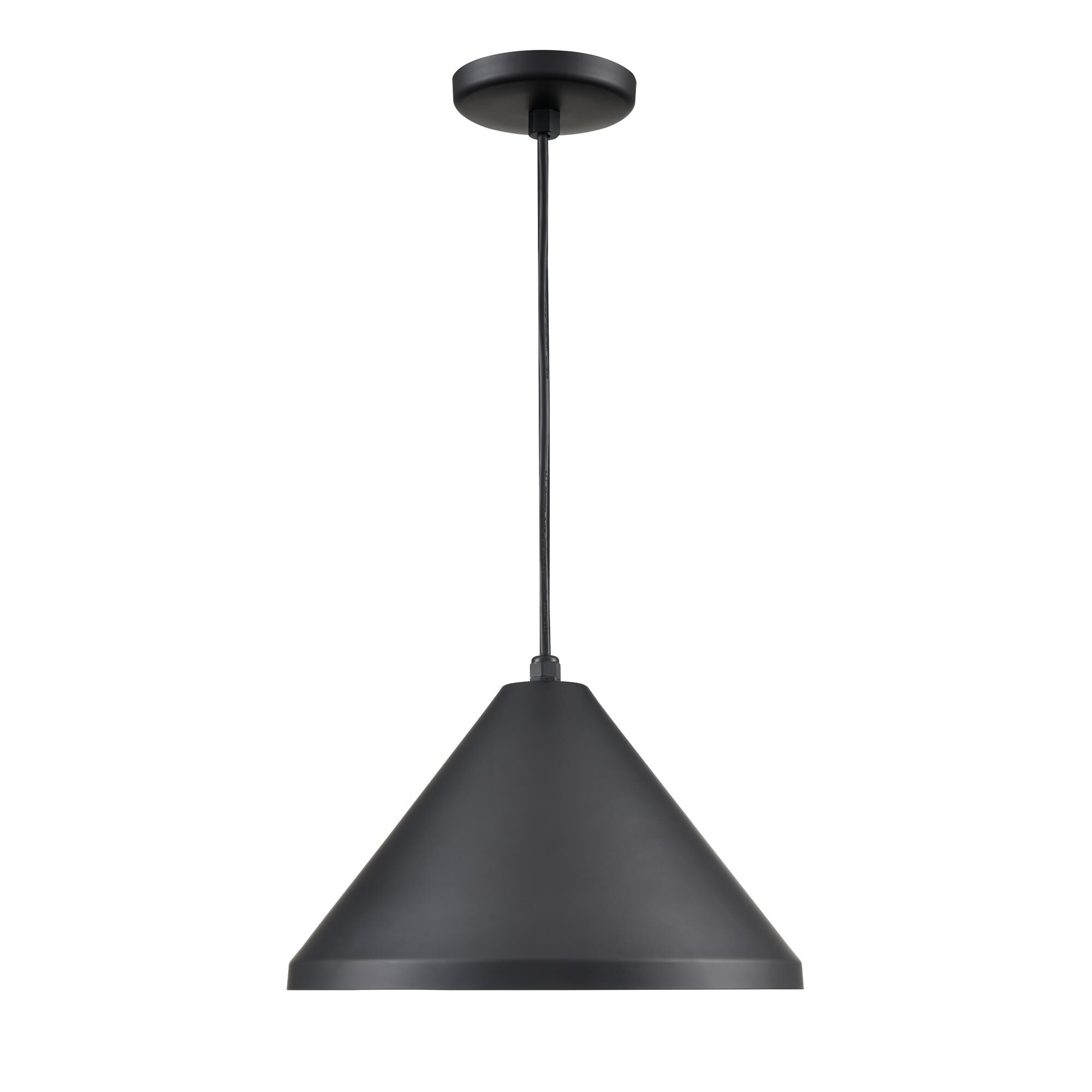 Shown in Satin Black finish and Black shade