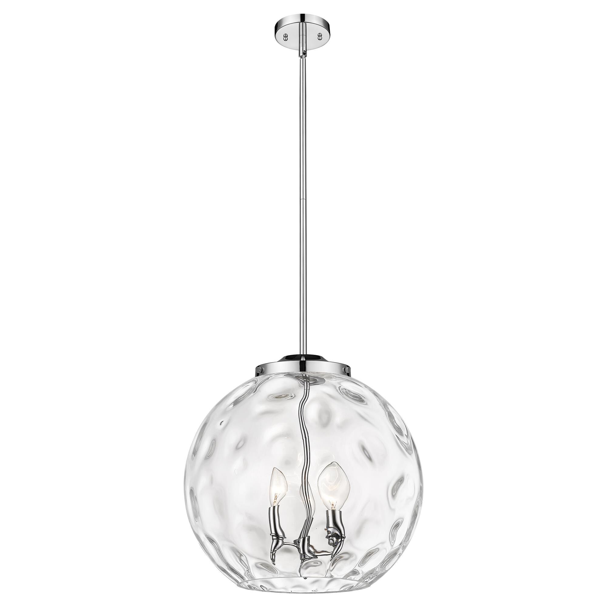 Shown in Polished Chrome finish and Clear glass
